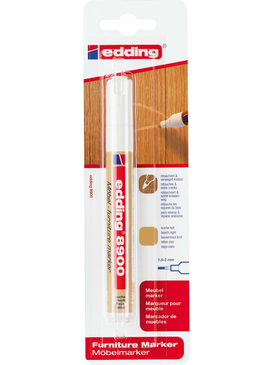edding Holzschutzlasur Edding 8900 Möbelmarker buche hell