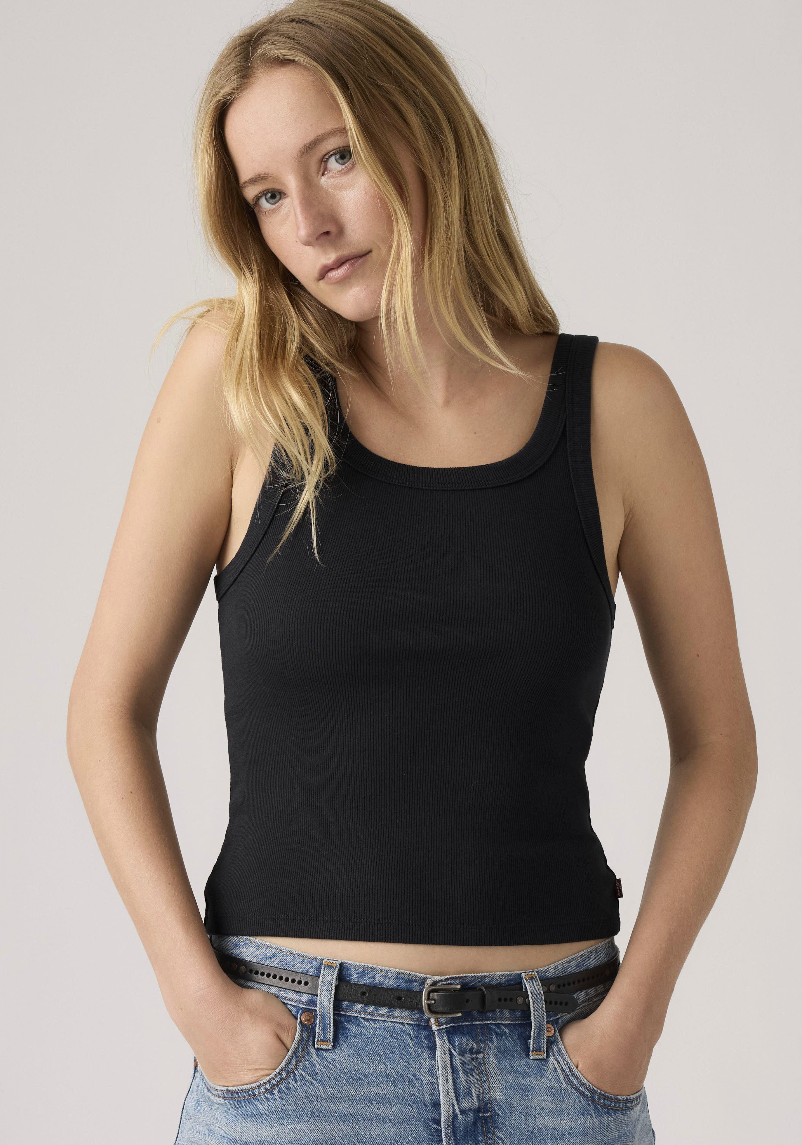 Levi's® Ripptanktop ESSENTIAL RIBBED TANK mit eckigem Ausschnitt