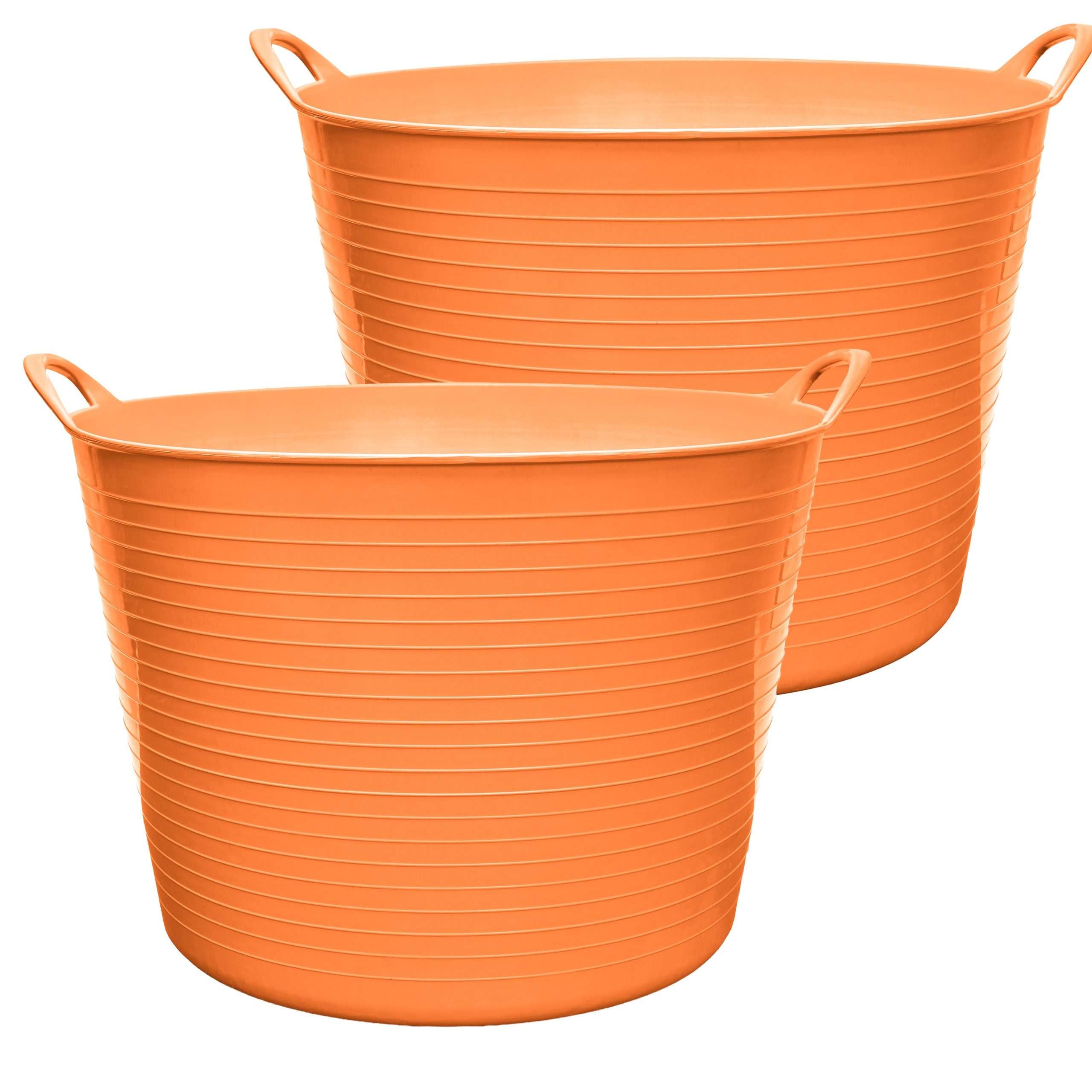 Garronda Allzweckkorb 2-Pack Flexibler Kunststoffkübel für Garten, Bau, Haushalt GD-0184