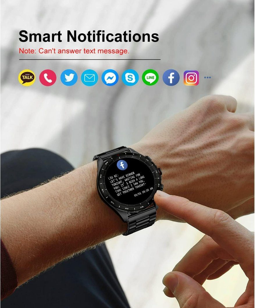 Smartwatch Herren Bluetooth Mehrere Modi Android/IOS in Hessen - Hanau