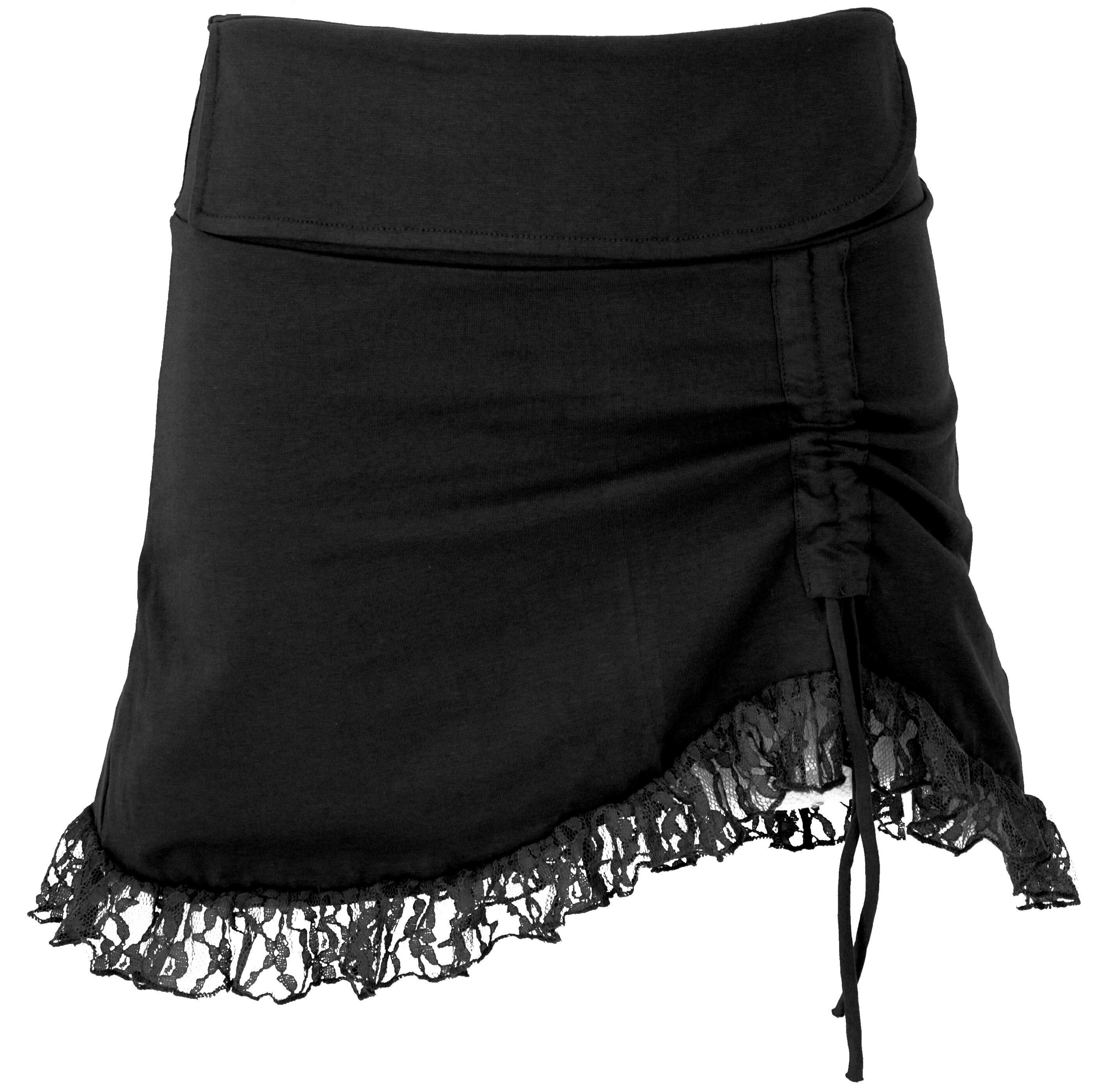 Guru-Shop Minirock Boho Minirock mit Spitze, günstig online kaufen