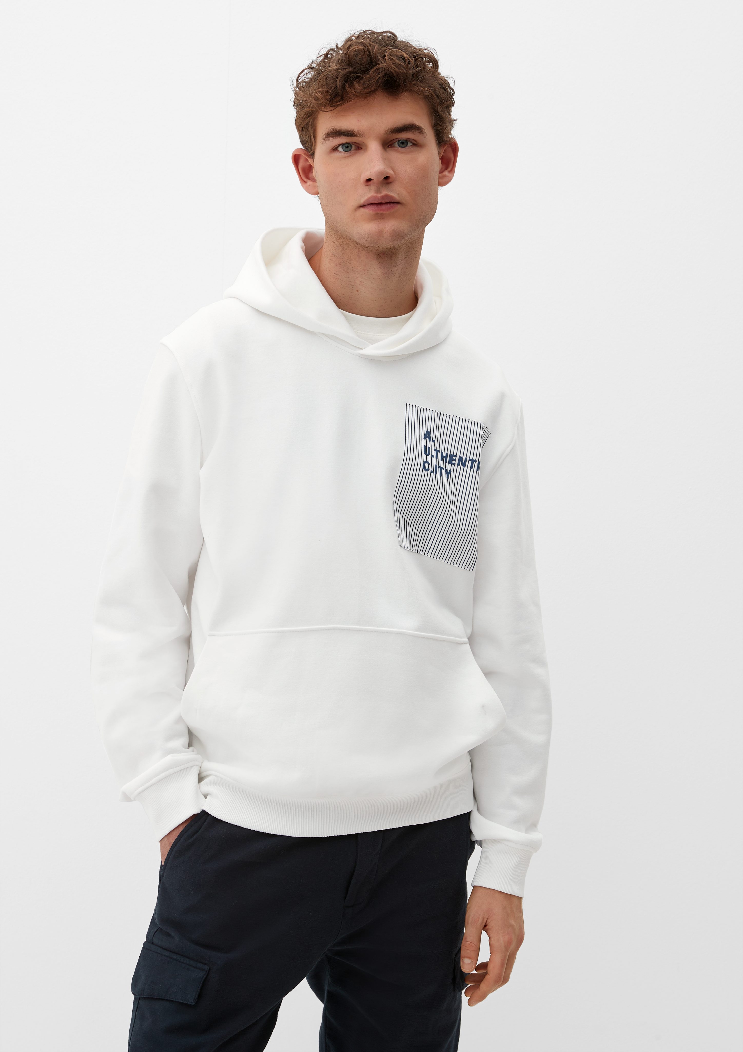 S.Oliver Sweatshirt Mit Glitzerprint - Baumwollmix Pullover Mit Applikation Für Damen