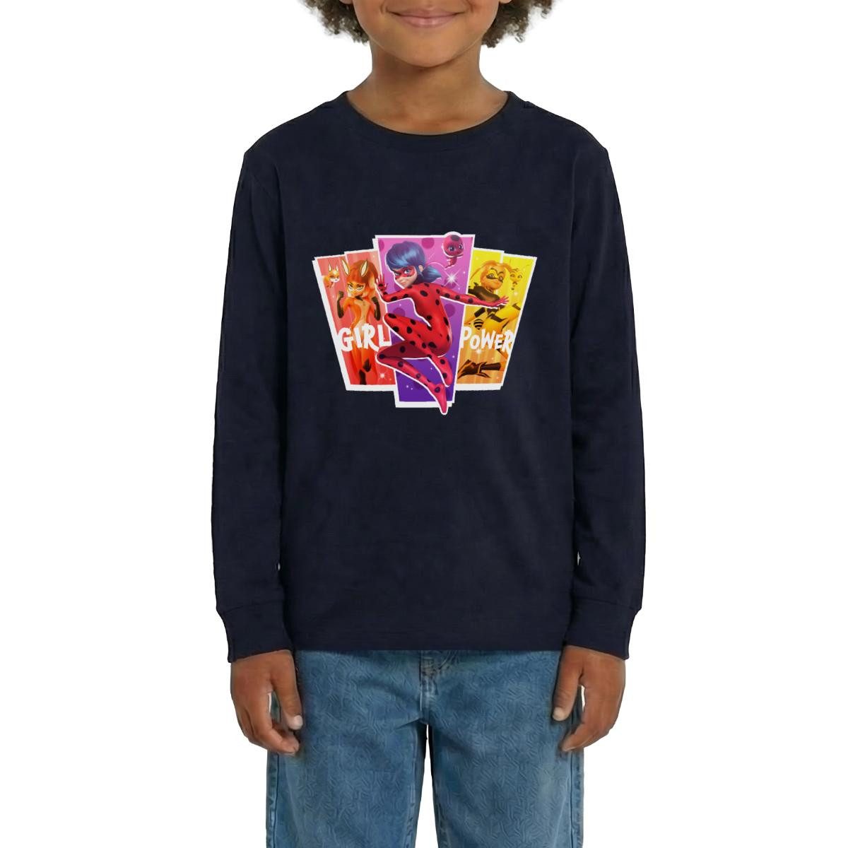 Spreadshirt T-Shirt Miraculous Girl Power Ladybug Superhelden Teenager Premium Langarmshir (1-tlg)