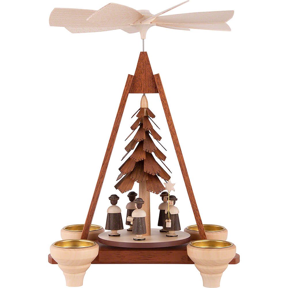 Müller Kleinkunst GmbH Seiffen Weihnachtspyramide 1-stöckige Pyramide Kurrende (29cm) von Müller Kleinkunst