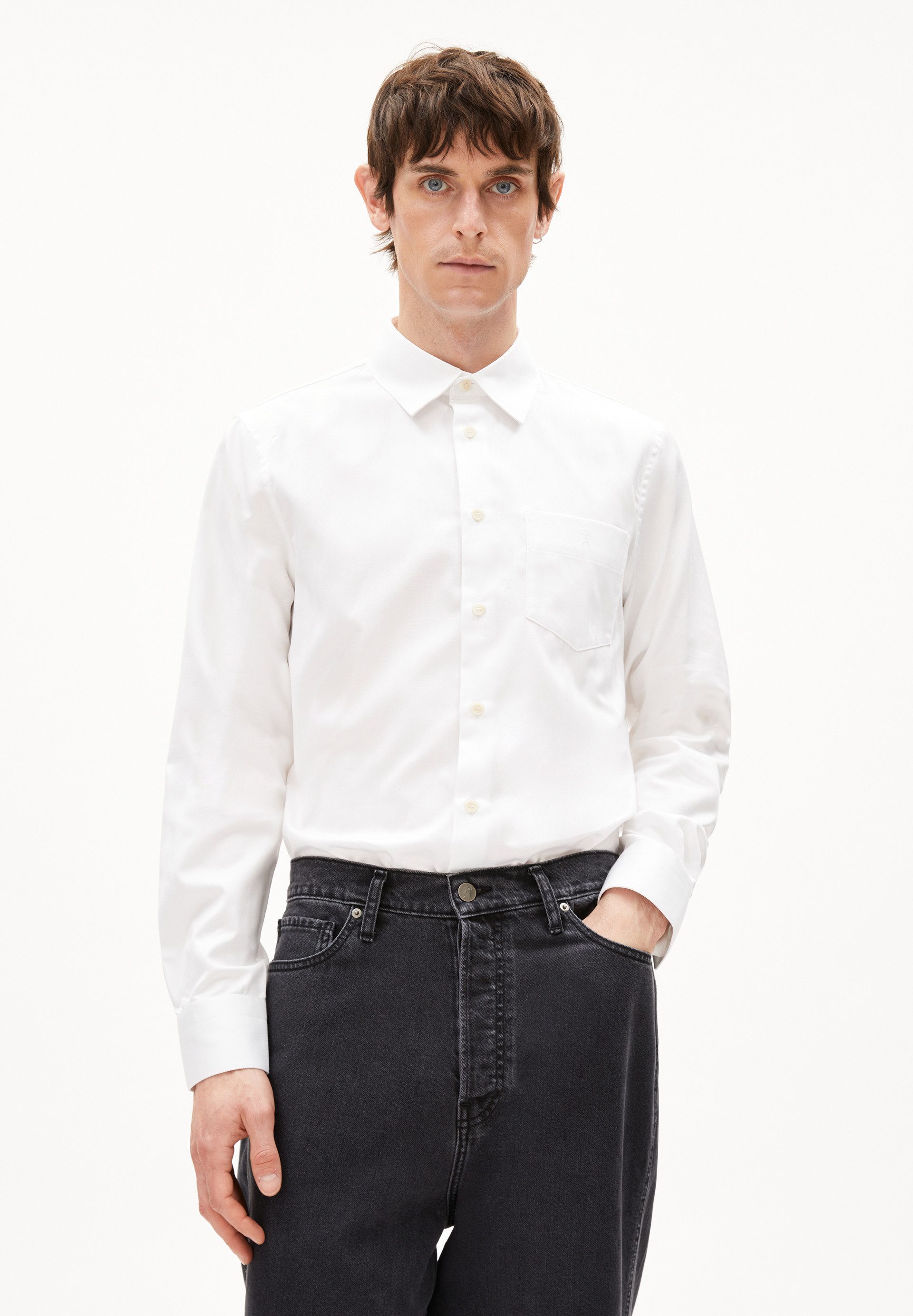 Armedangels Langarmhemd LAARS Longsleeve aus Bio-Baumwolle (1-tlg., Regular Fit) Regular Fit