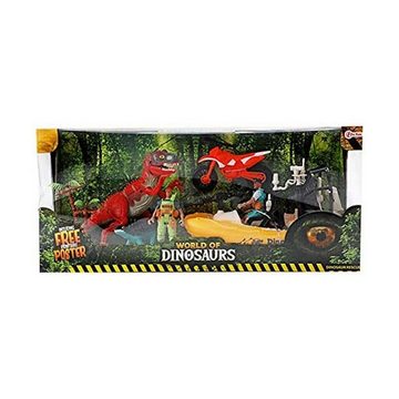 Toi-Toys Spielzeug-Auto Spielfiguren Set - World of Dinosaurs (Boot, Dinos, Motorrad, Figuren)