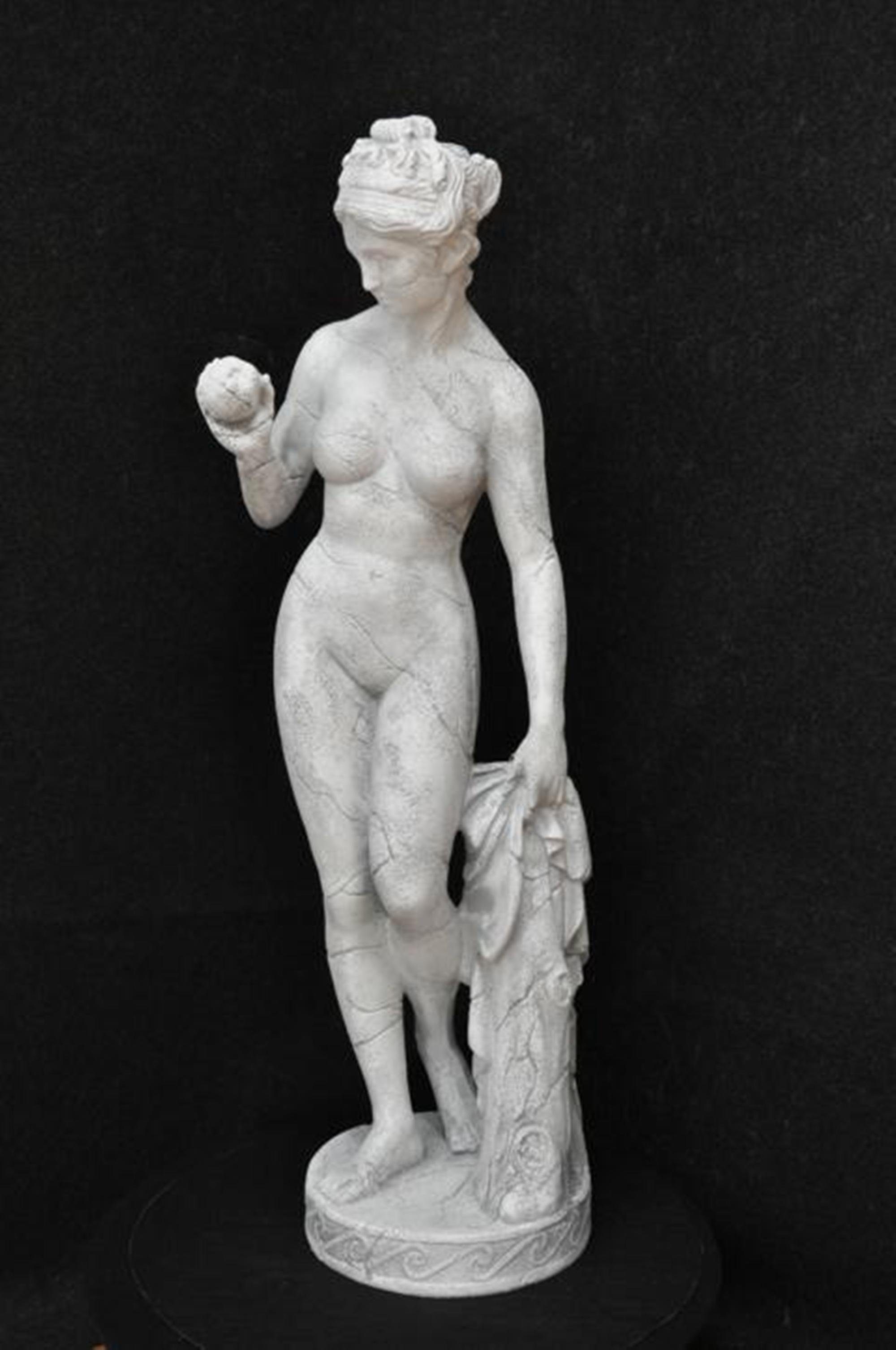 JVmoebel Skulptur Antik Marmor XXL Eva PG0346 Apfel Stil Figur Statue mit Statuen