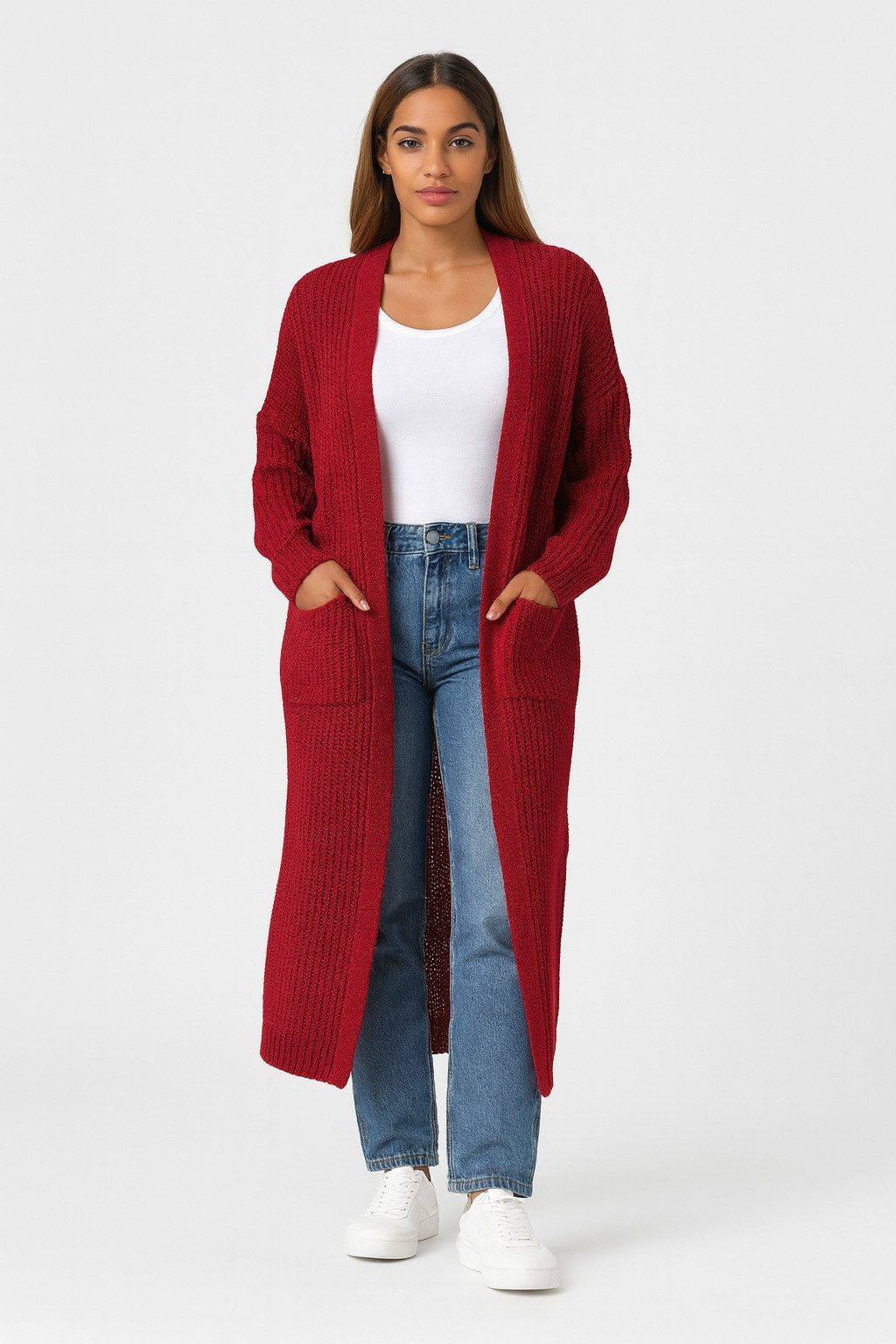 Worldclassca Longstrickjacke Worldclassca Strickjacke Cardigan Strickmantel Winter Pullover Lang Neue Kollektion - Stilvolle und gemütliche Strickmode für Damen