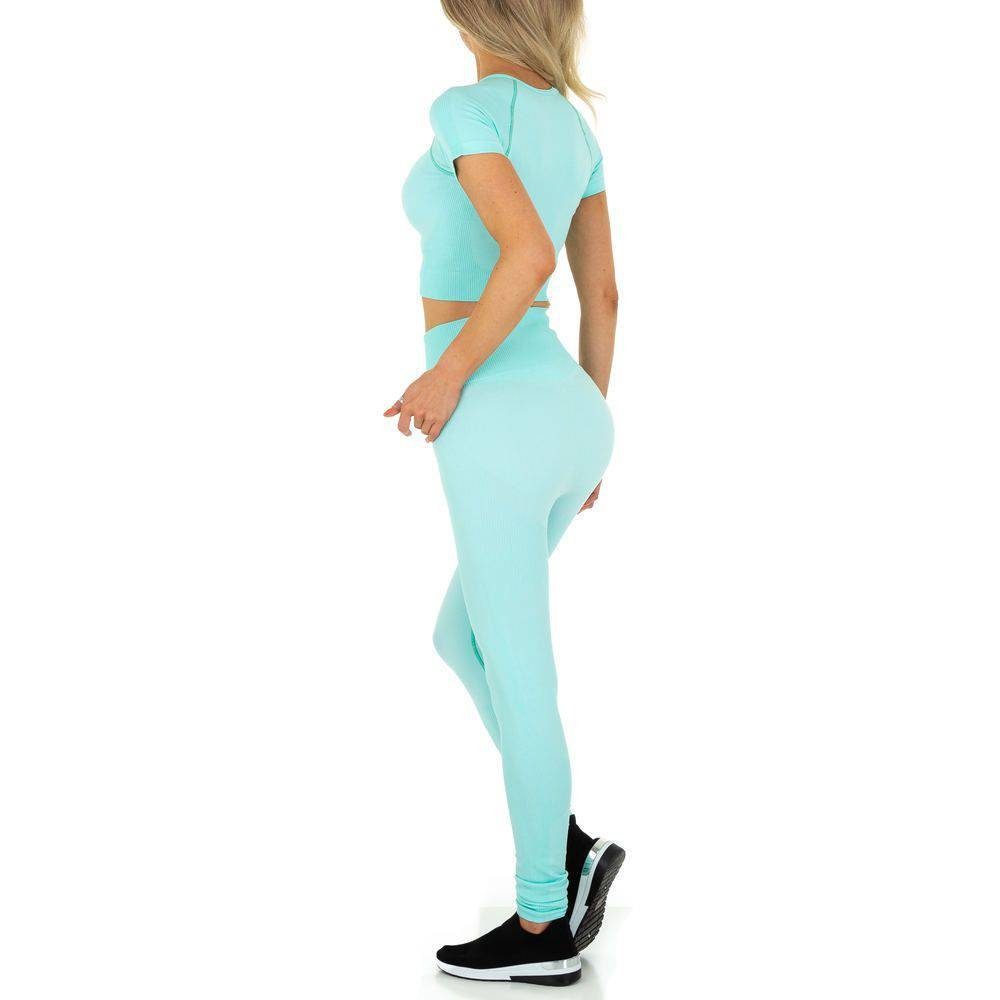 Ital-Design Sportanzug Damen Freizeit, Stretch Jogging- & Freizeitanzug in Hellblau