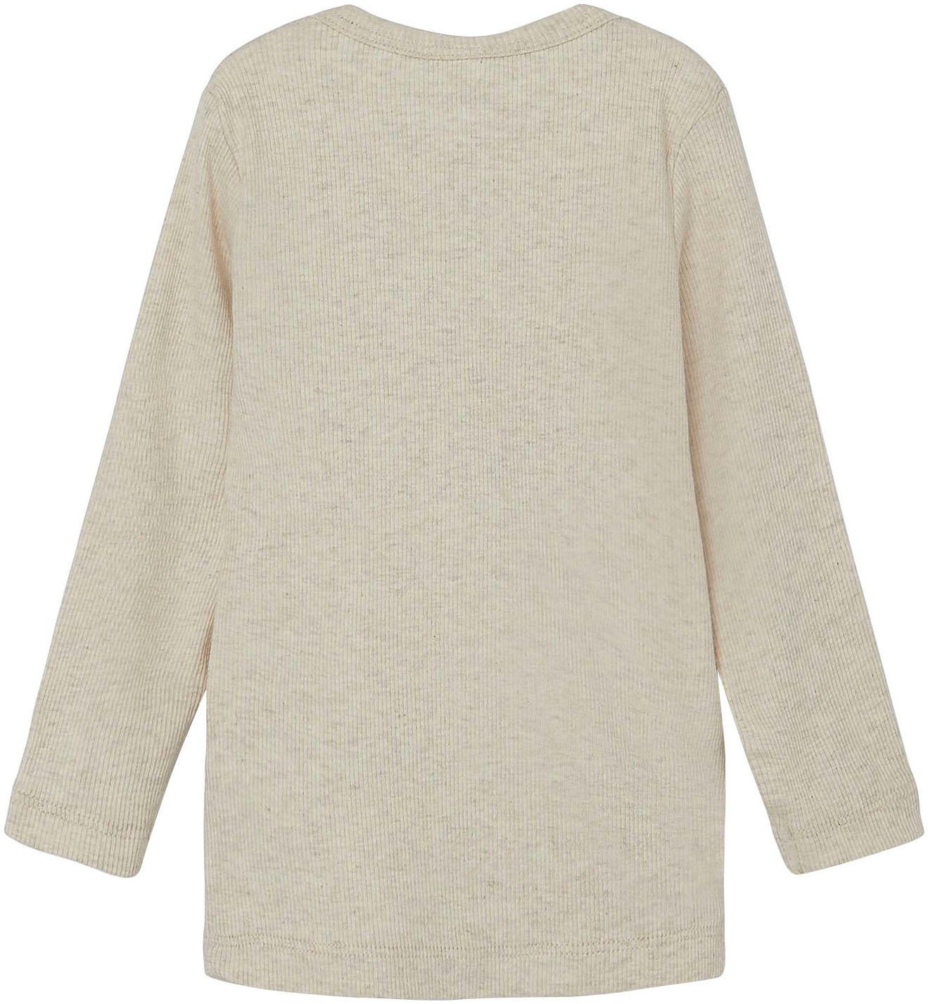 Name It Langarmshirt NMMKAB LS TOP NOOS Im Henley-Stil - mit kurzer Knopfleise, normal geschnitten