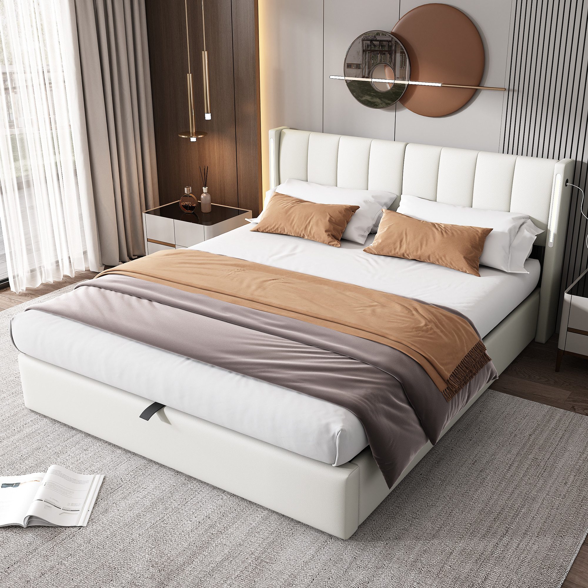 HAUSS SPOLE Polsterbett 160x200cm mit USB-Anschluss, günstig online kaufen