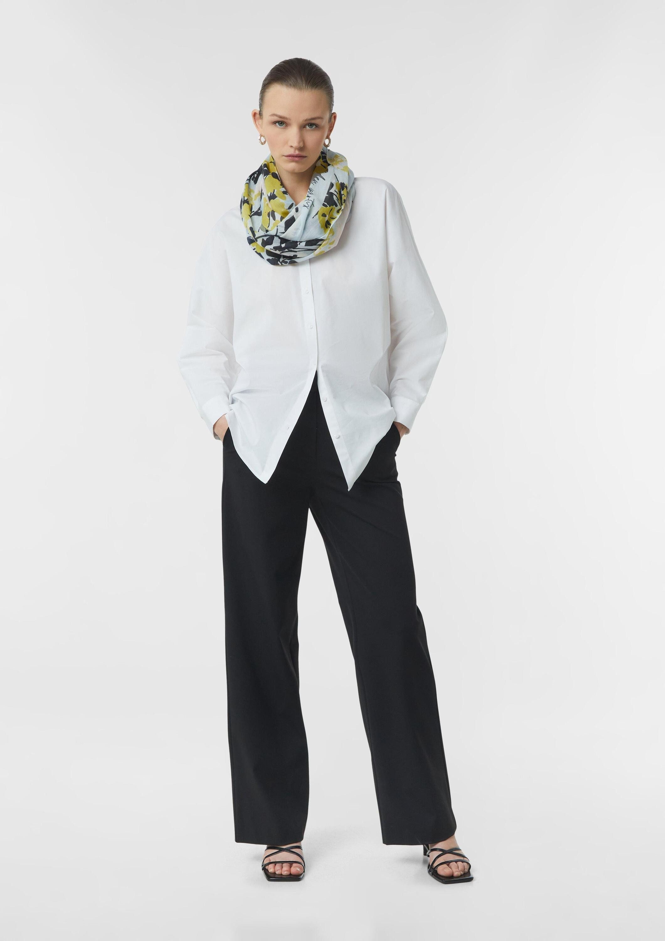 comma Loop Tuch, Floral gemusterter Loop-Schal aus Baumwolle