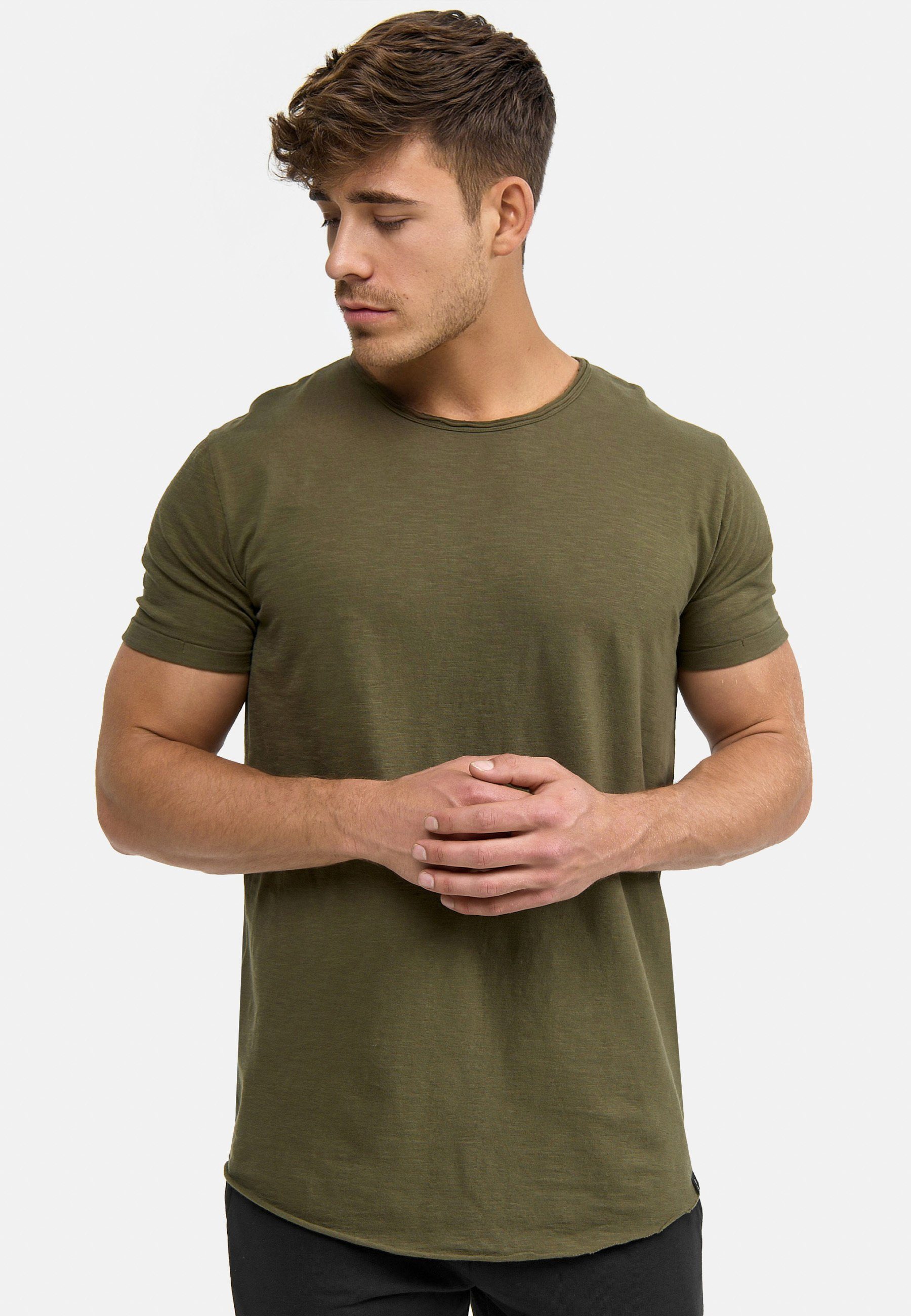 Indicode Kurzarmshirt Willbur Tee Army