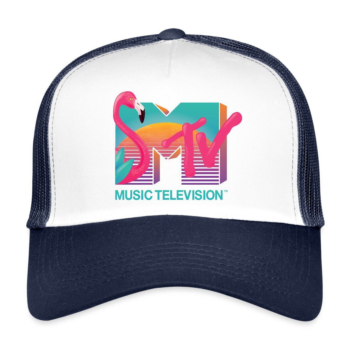 Trucker Cap MTV Music Television Flamingo-Logo Trucker Cap