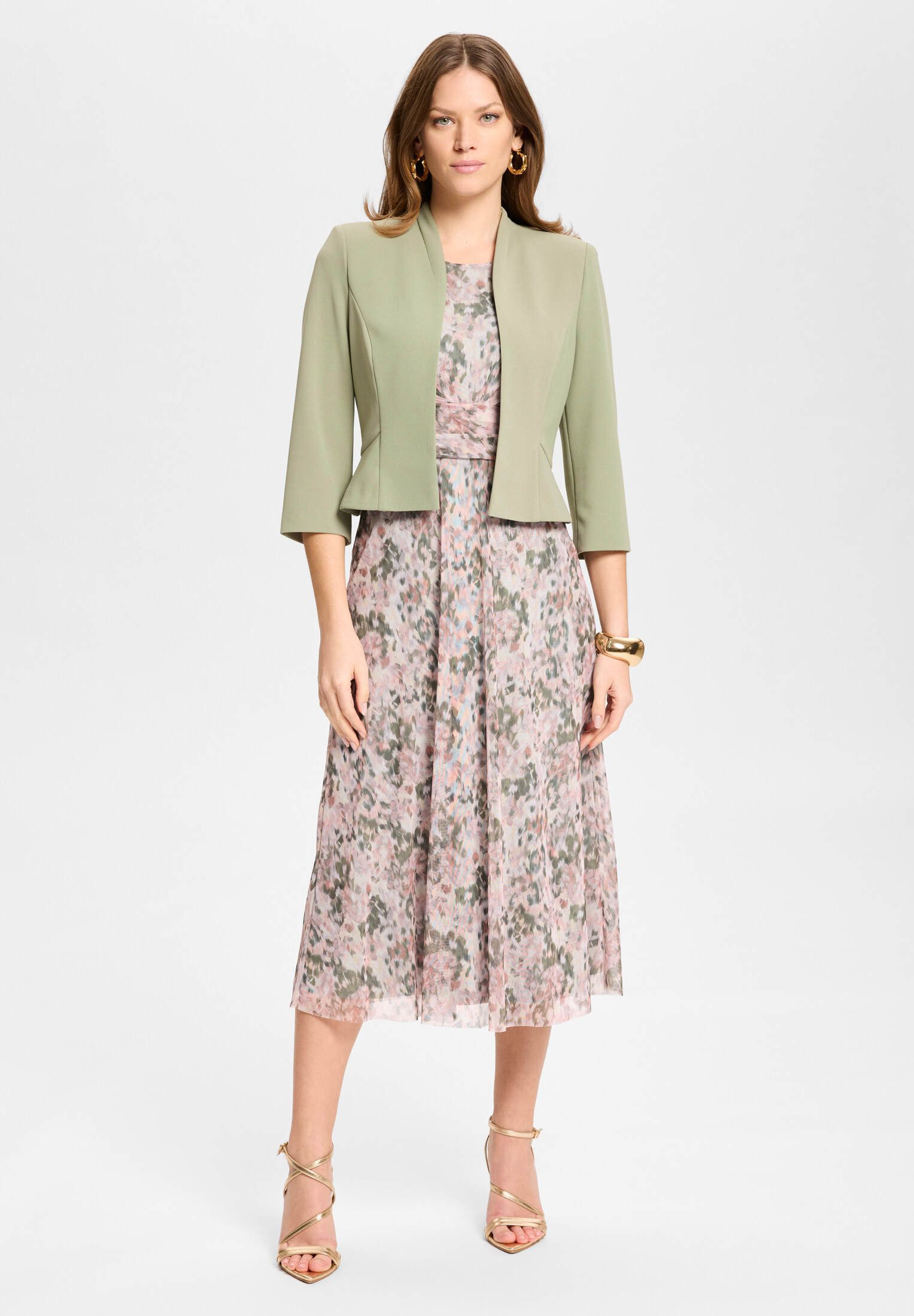 SWING Jackenblazer - Taillierte Jacke aus Jersey Crêpe Taillierter Schnitt