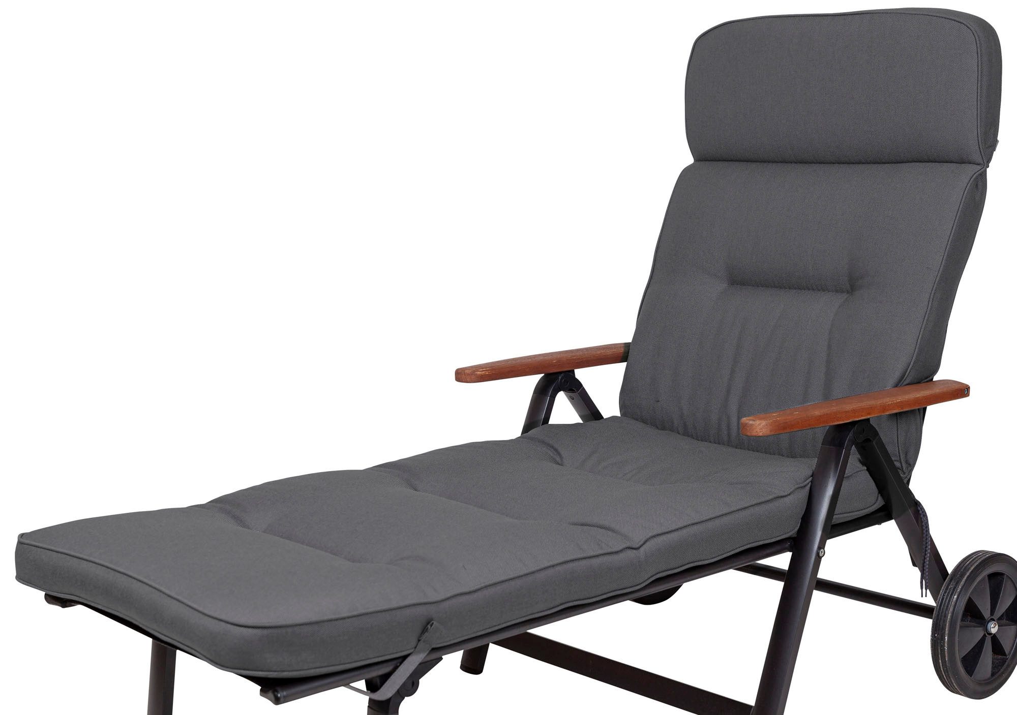 KETTtex Liegenauflage Rollliege Alicante 2328 extrabreit dunkelgrau 200x65x9cm wasserabweise, (1 St)