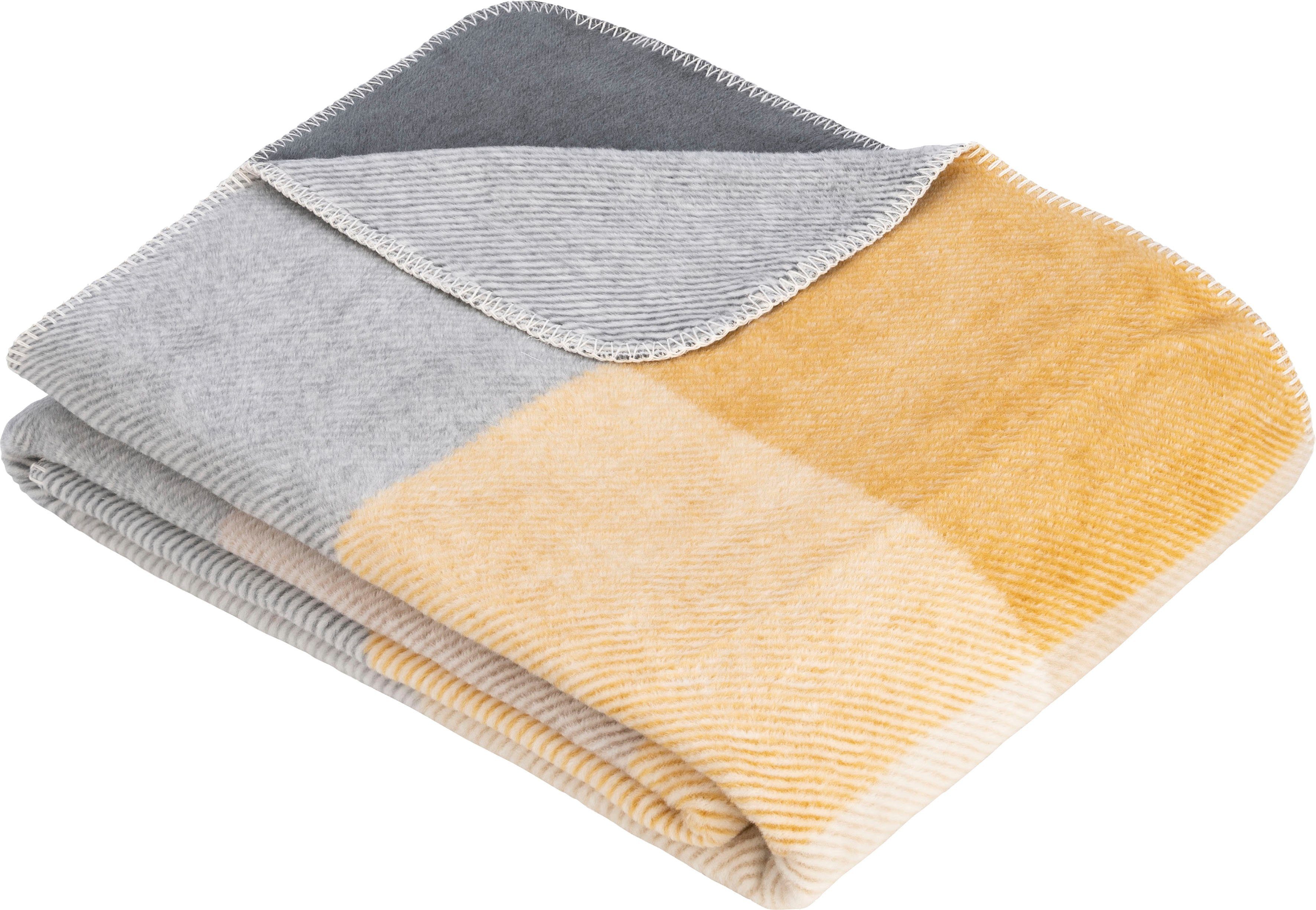 Wohndecke Jacquard Decke s.Oliver, s.Oliver, im Karo-Design, Kuscheldecke günstig online kaufen