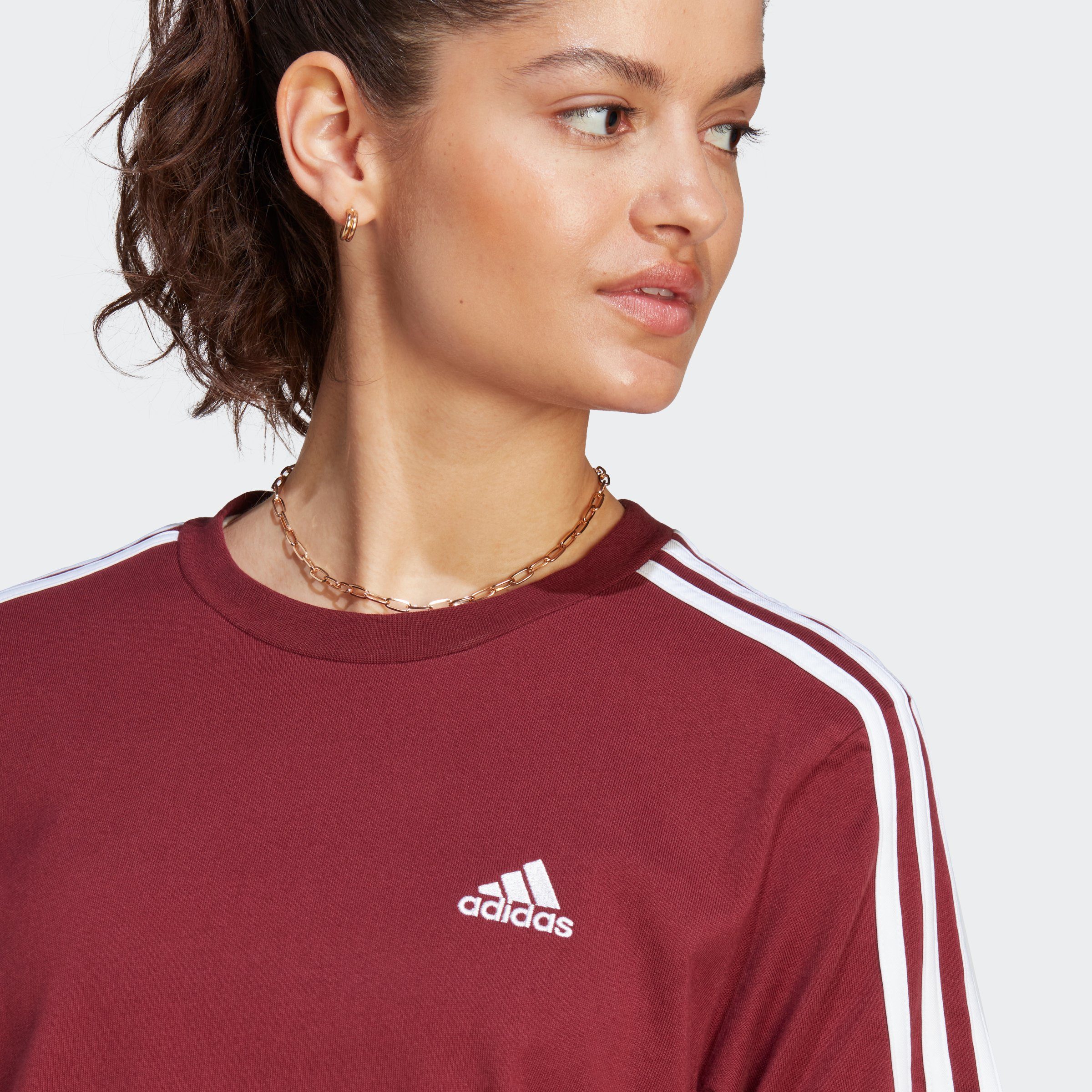 Red adidas BF T W Shirtkleid White DR Sportswear 3S Shadow /