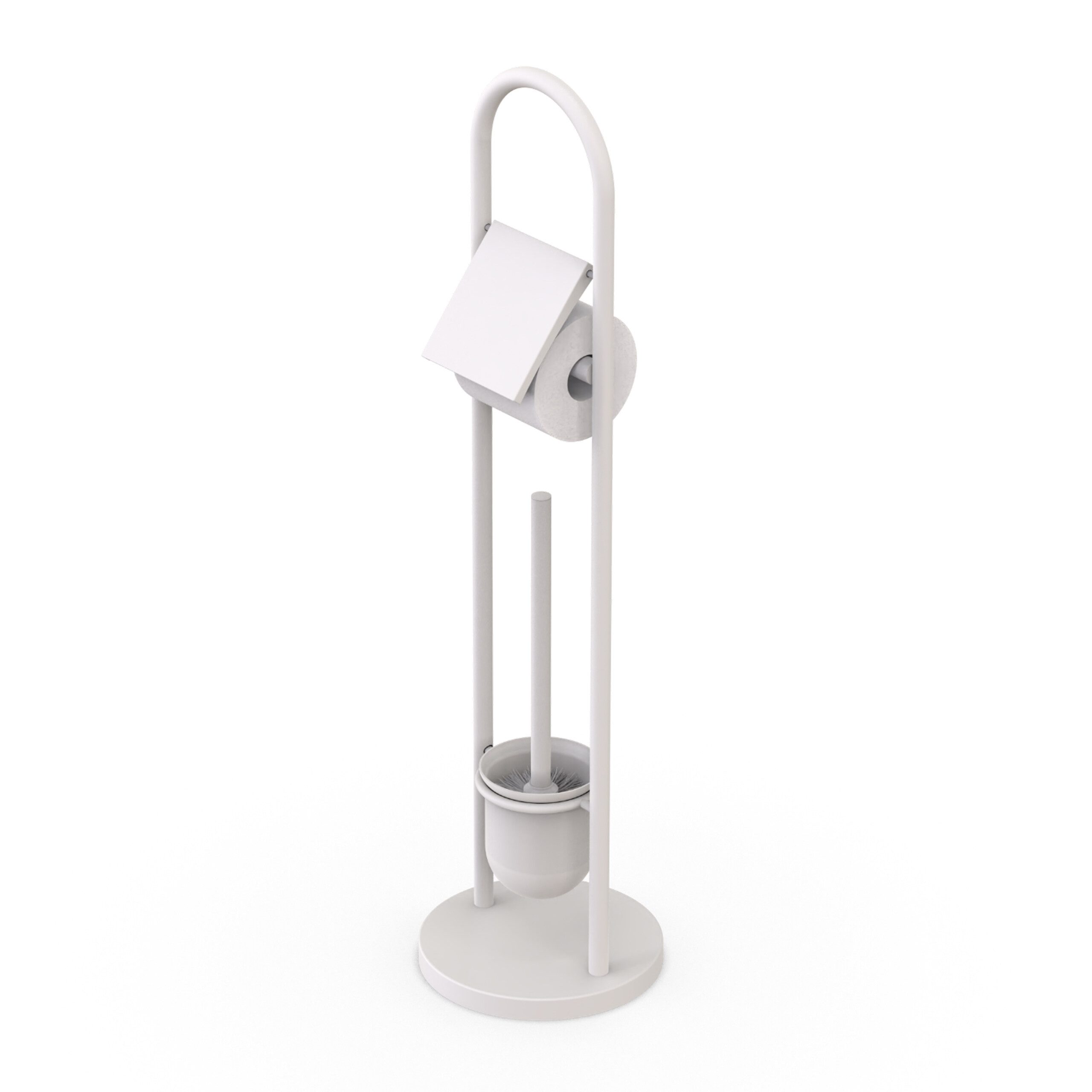 relaxdays WC-Garnitur aus Edelstahl, weiß günstig online kaufen