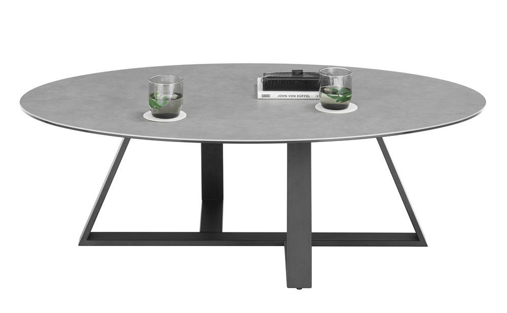 MCA furniture Couchtisch Couchtisch Elbing, grau / schwarz (no-Set), Breite 120 cm, Tischlatte aus Keramik