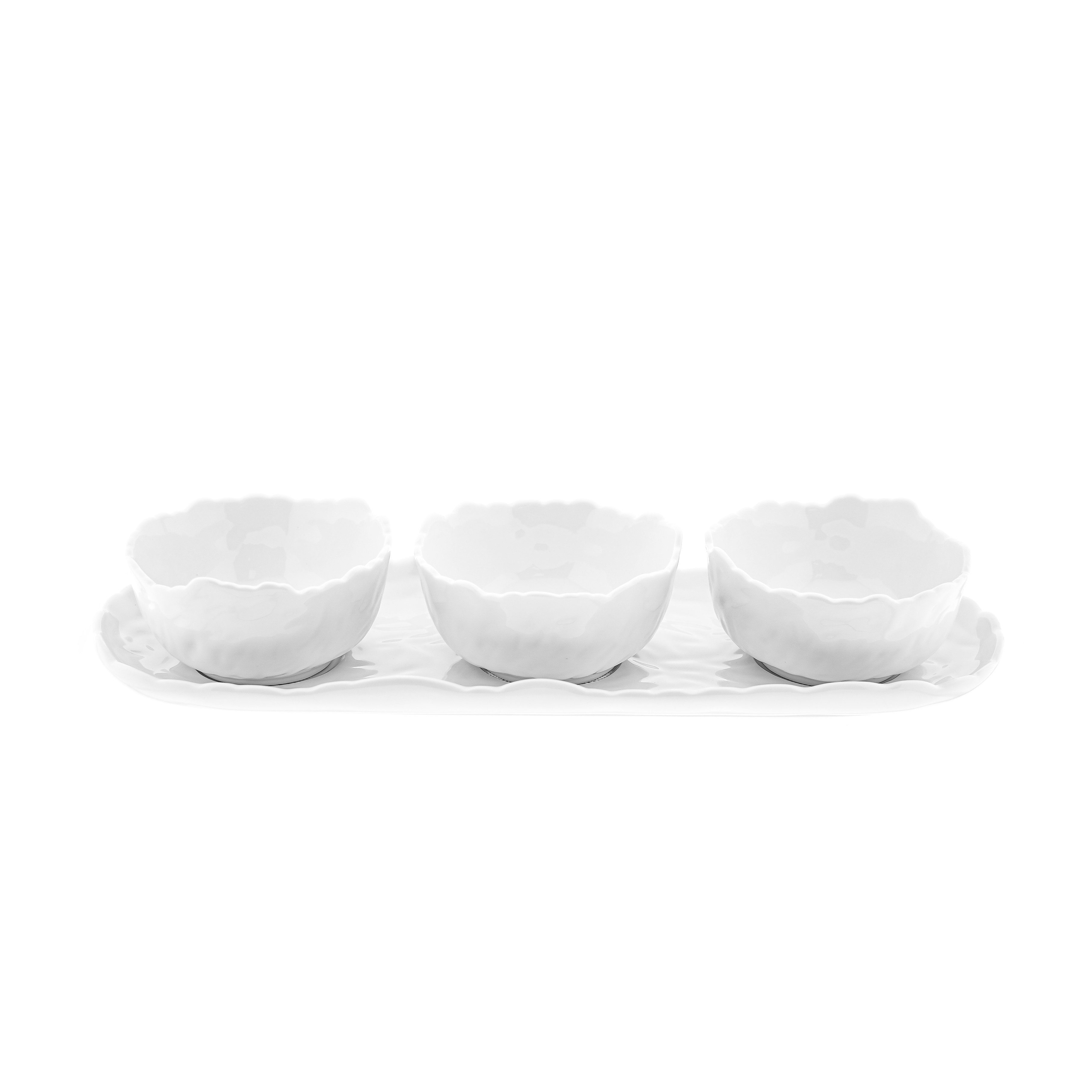 Mulex Schale Elegante Snackschalen aus hochwertigem Porzellan - 4-teilig, Porzellan, (4-tlg)