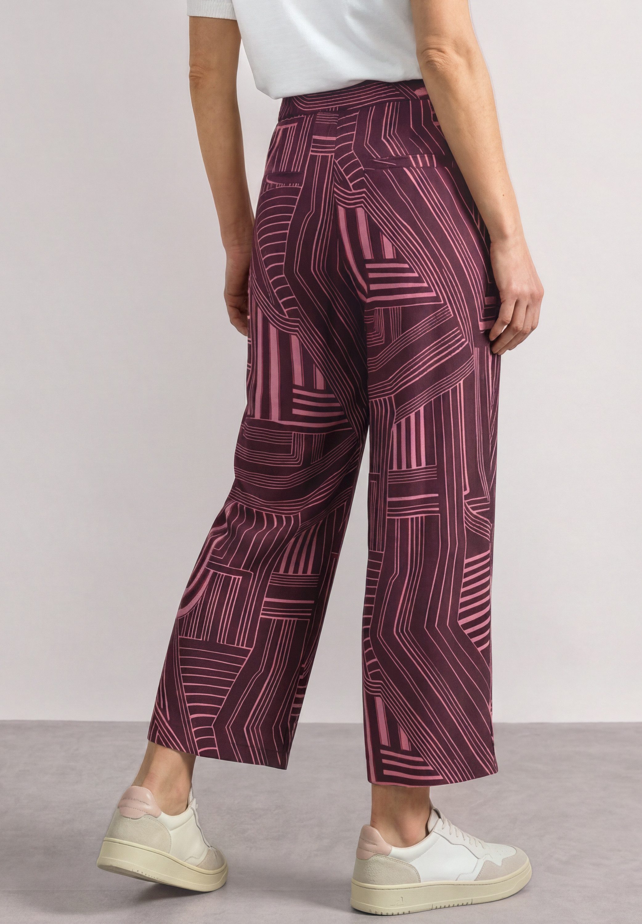 STREET ONE Culotte Style Emee 7/8 High Waist Culotte - Sommerhose - mit Muster