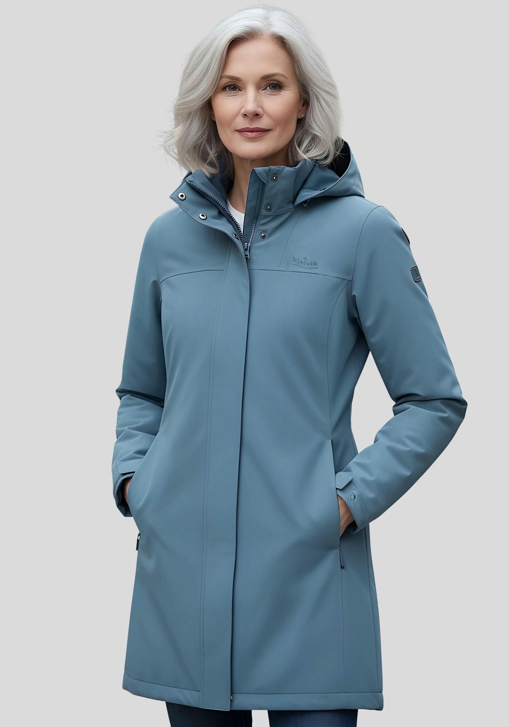 Kjelvik Funktionsparka Outdoorjacke mit Kapuze Wasserdichtes, winddichtes u günstig online kaufen