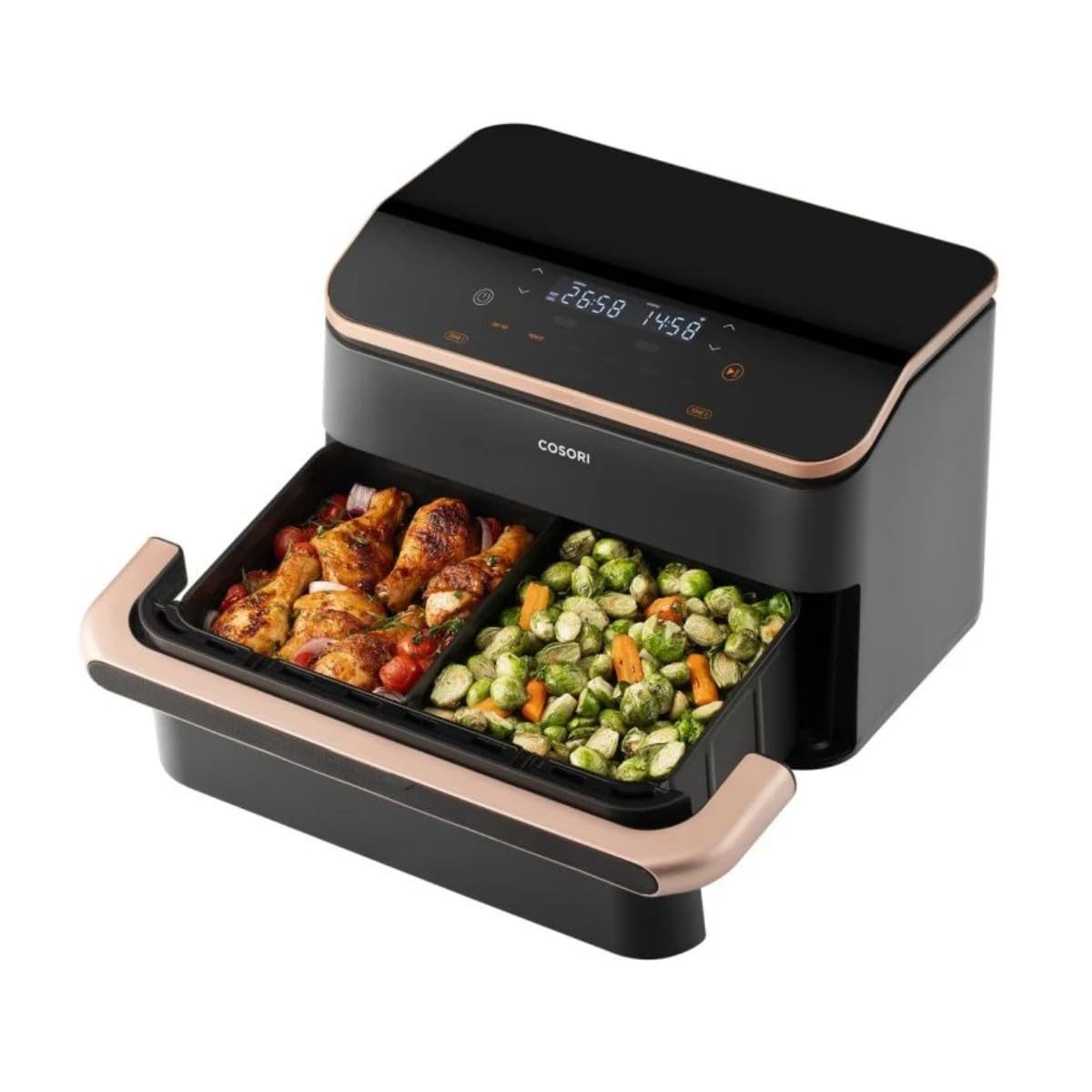 Cosori Fritteuse Twinfry Chef Edition, 10L Kapazität, WiFi, Dual Zonen, 2800W
