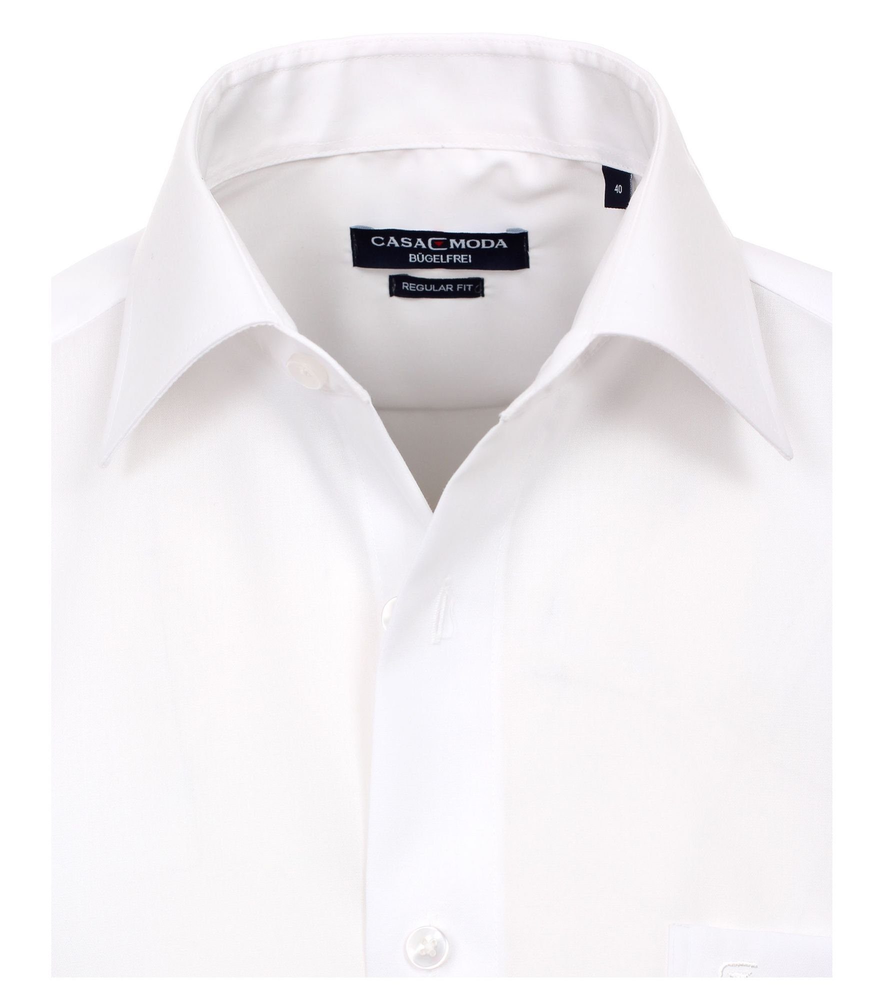 CASAMODA Kurzarmhemd Einfarbig 1/2 NOS Fit Comfort Weiß(0)