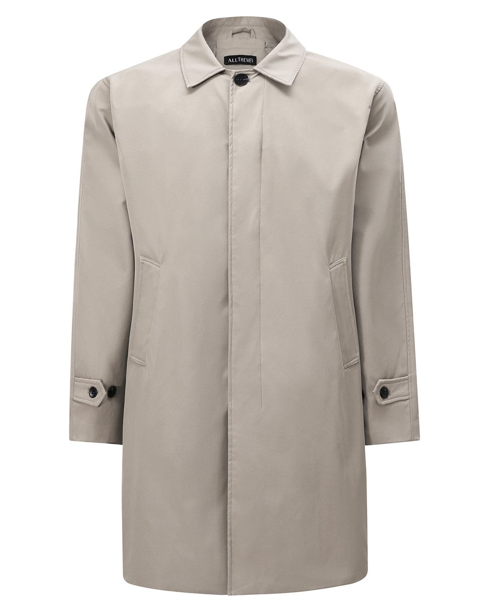 Allthemen Trenchcoat Herren Einreihiger Freizeit Trenchcoat mit Reverskragen Regular Fit