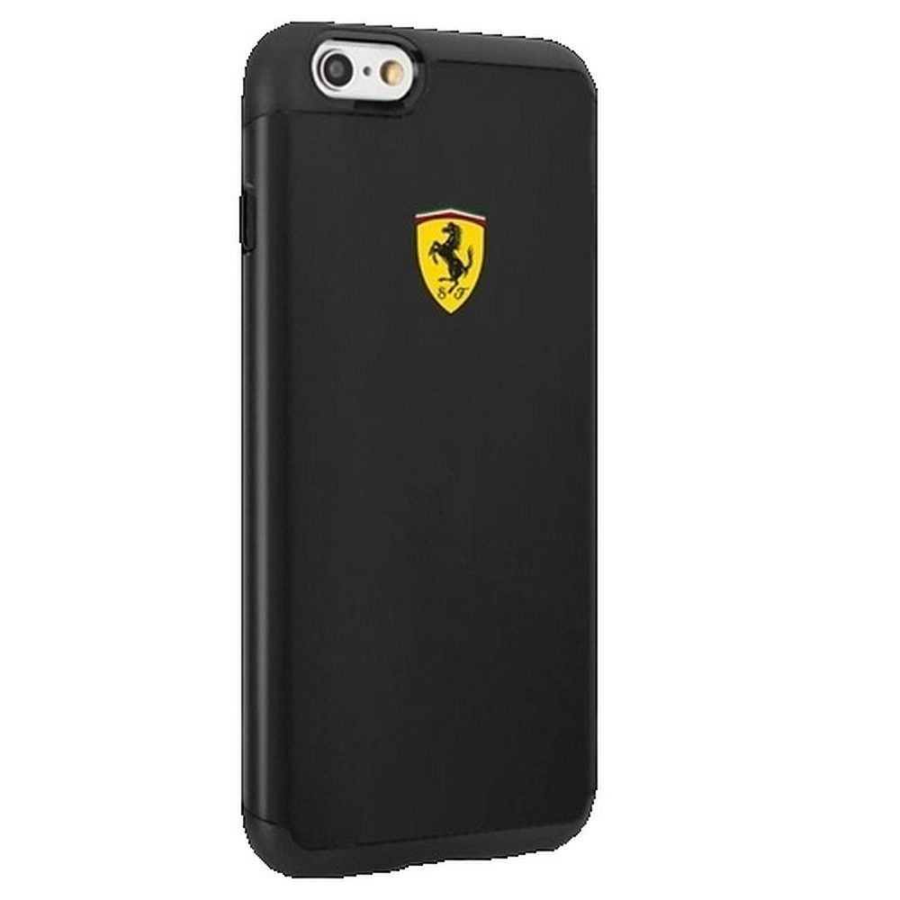 Ferrari Handyhülle Carbonoptik Schutzcover, Lizenzprodukt, Carbon-Struktur, stoßfest