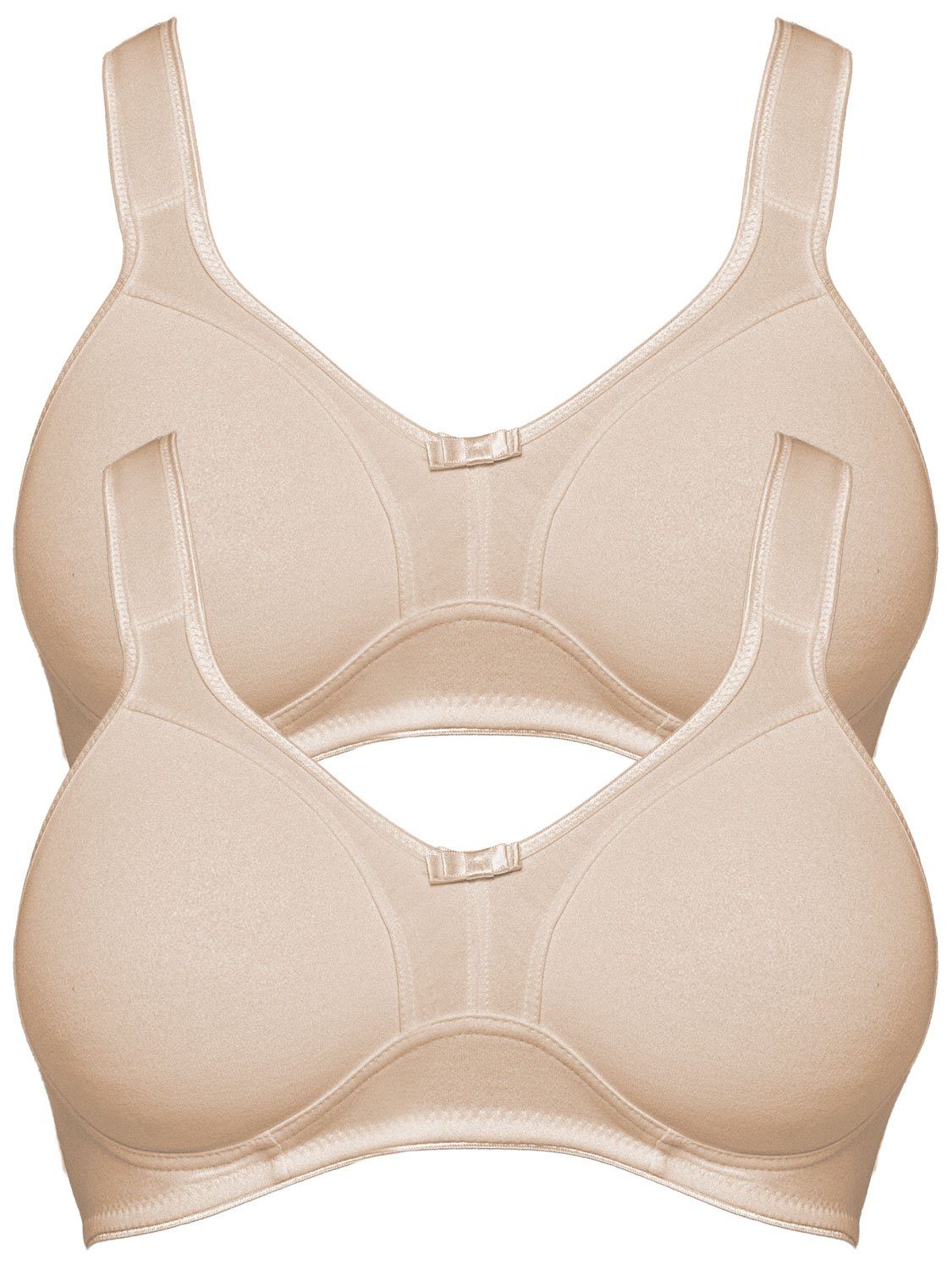 Susa Set: Entlastungs-BH 2er Pack Entlastungs BH ohne Bügel Basics (Spar-Set, 2-tlg)