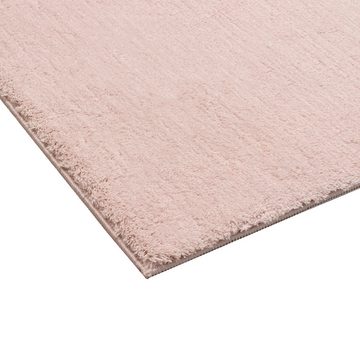 Teppich Hochflor-Teppich in Blush farbe, TeppichHome24, rechteckig, Höhe: 18 mm