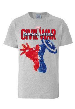 LOGOSHIRT T-Shirt Marvel - Captain America - Civil War mit großem Captain America-Frontprint