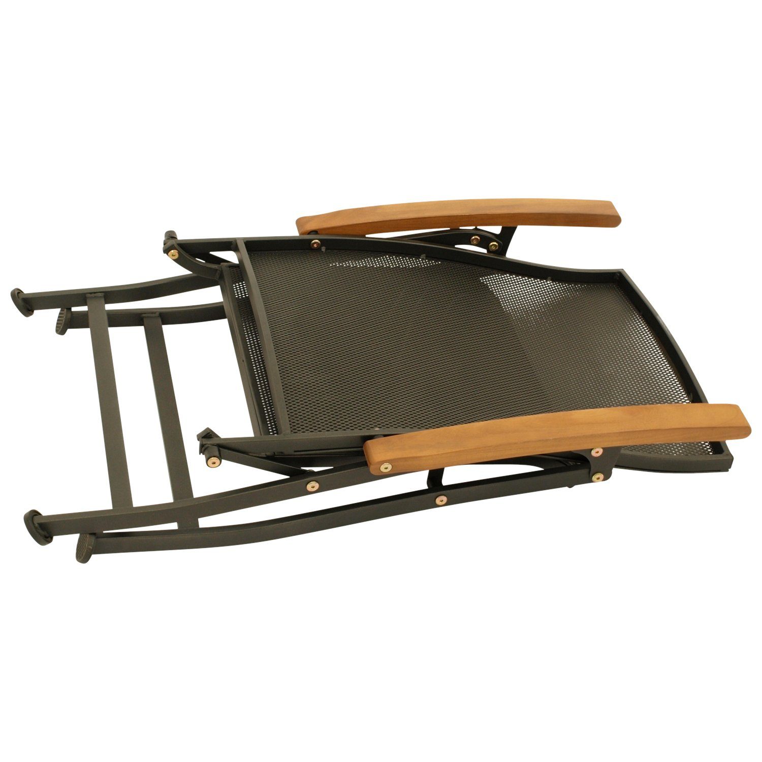 DEGAMO Gartensessel CHIASSO, klappbar, Stahl verzinkt + beschichtet, Armlehnen Akazie