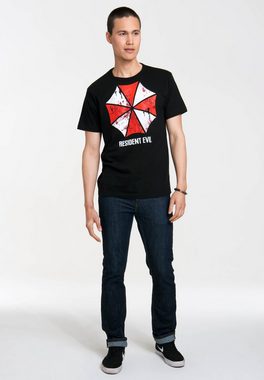 LOGOSHIRT T-Shirt Resident Evil - Umbrella mit Umbrella-Symbol