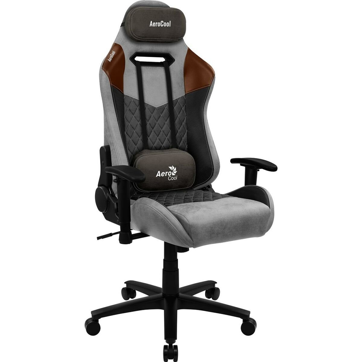 Grey Gaming-Stuhl Aerocool Schwarz AeroSuede Aerocool Tan Grau Bürostuhl DUKE 180