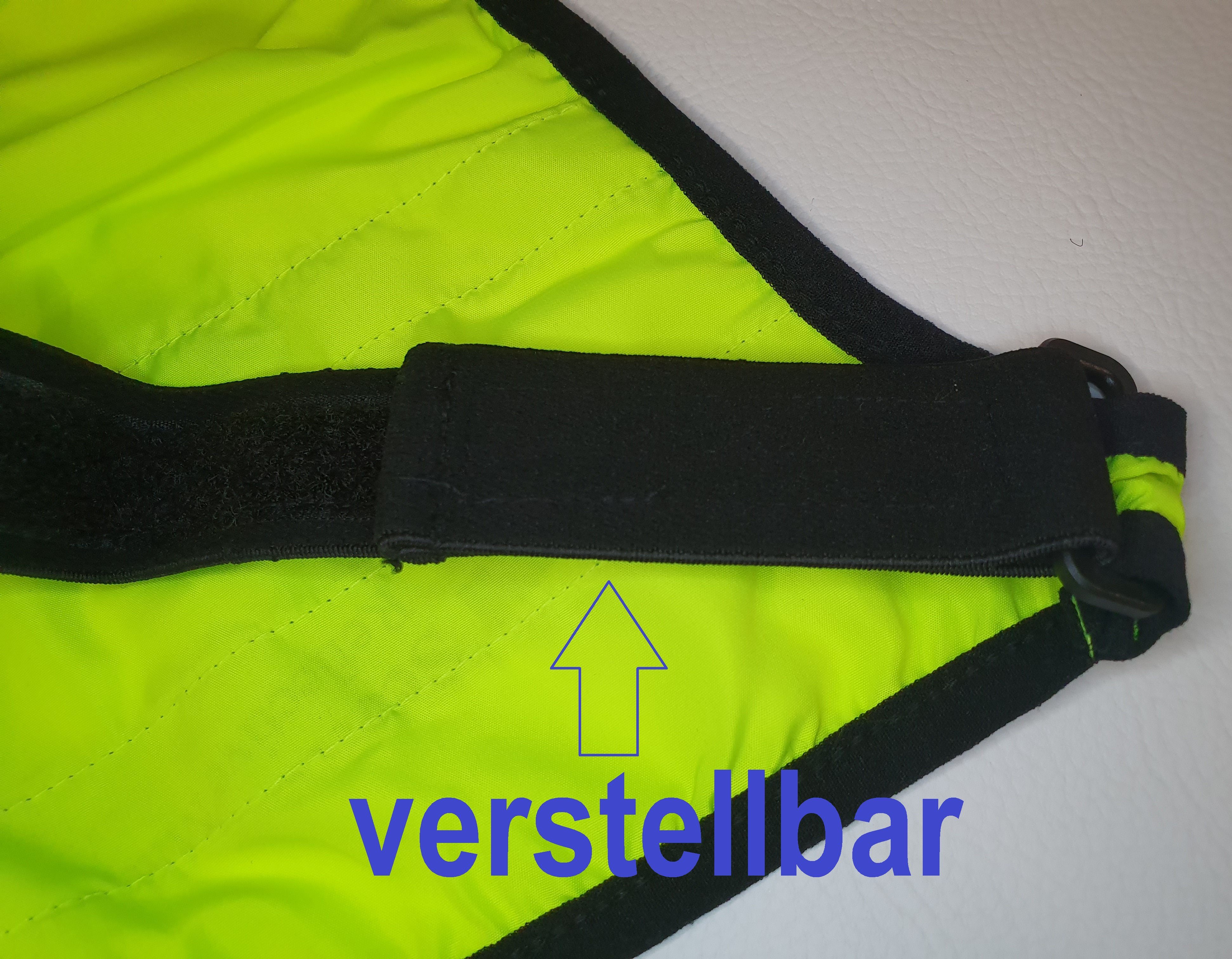 Rukka Funktionsweste reflektierende Warnweste Laufweste Reflektor Jogging Fahrrad seitliche Klettverschlüsse