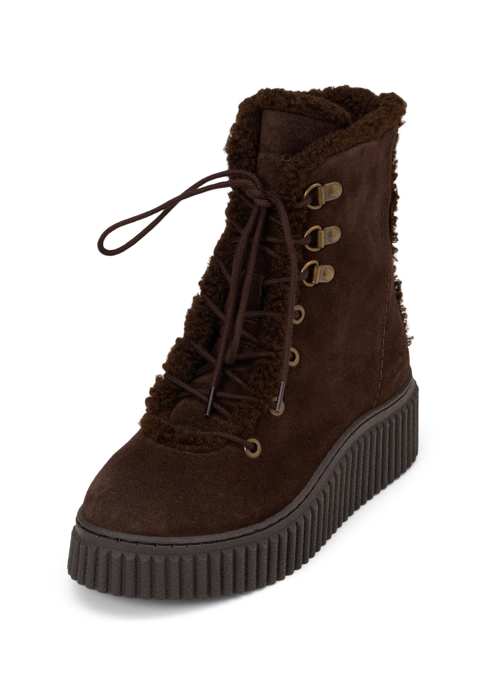 Marc O'Polo mit markanter Rillen-Plateausohle Stiefelette
