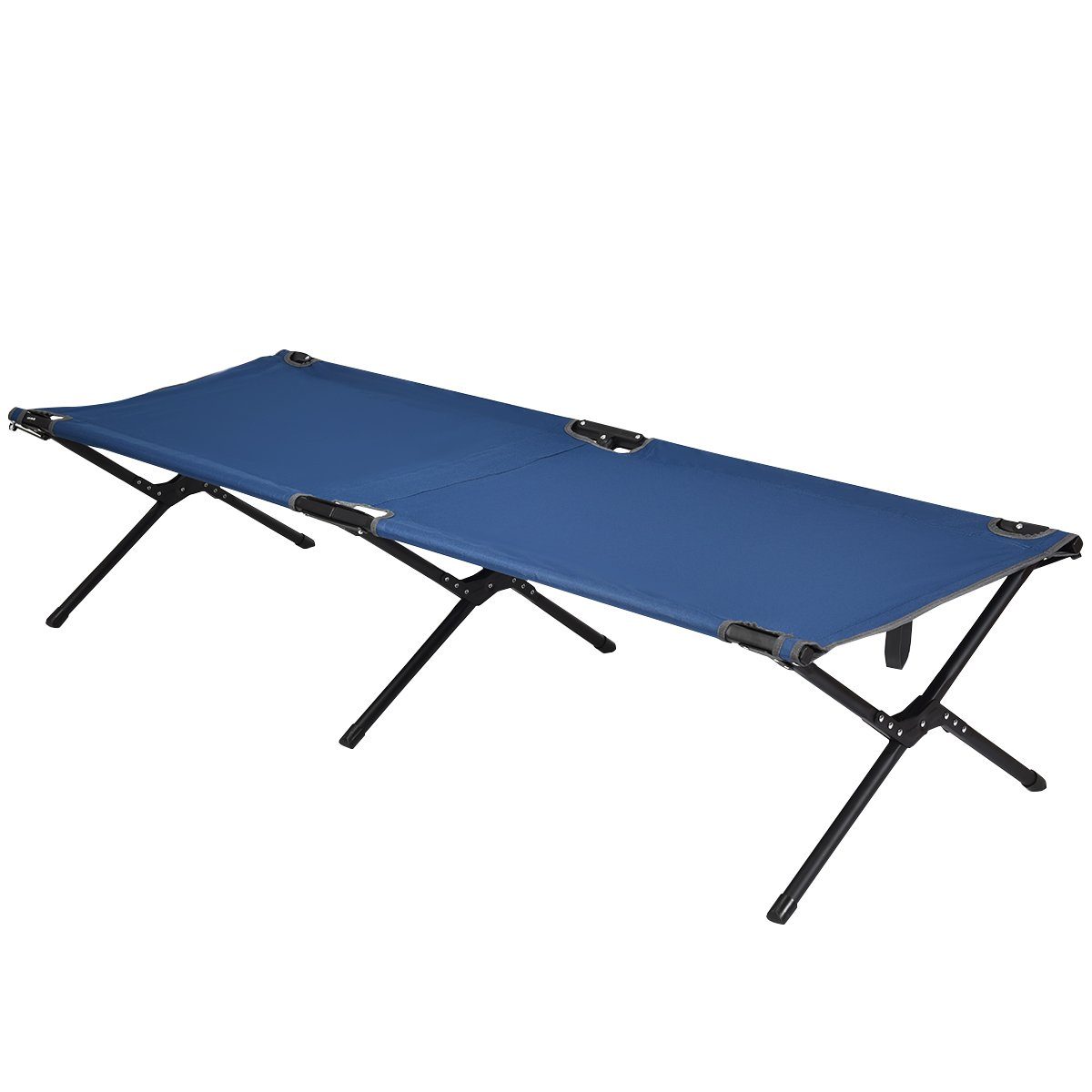 bis 190x67x42cm mit COSTWAY Blau Klappbett 136kg, Campingliege Tragetasche,