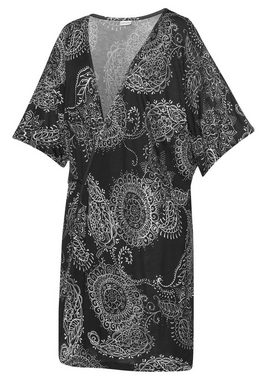 Vivance Dreams Kimono, Kurzform, Viskose, Gürtel, im schwarz-weißen Paisley-Dessin