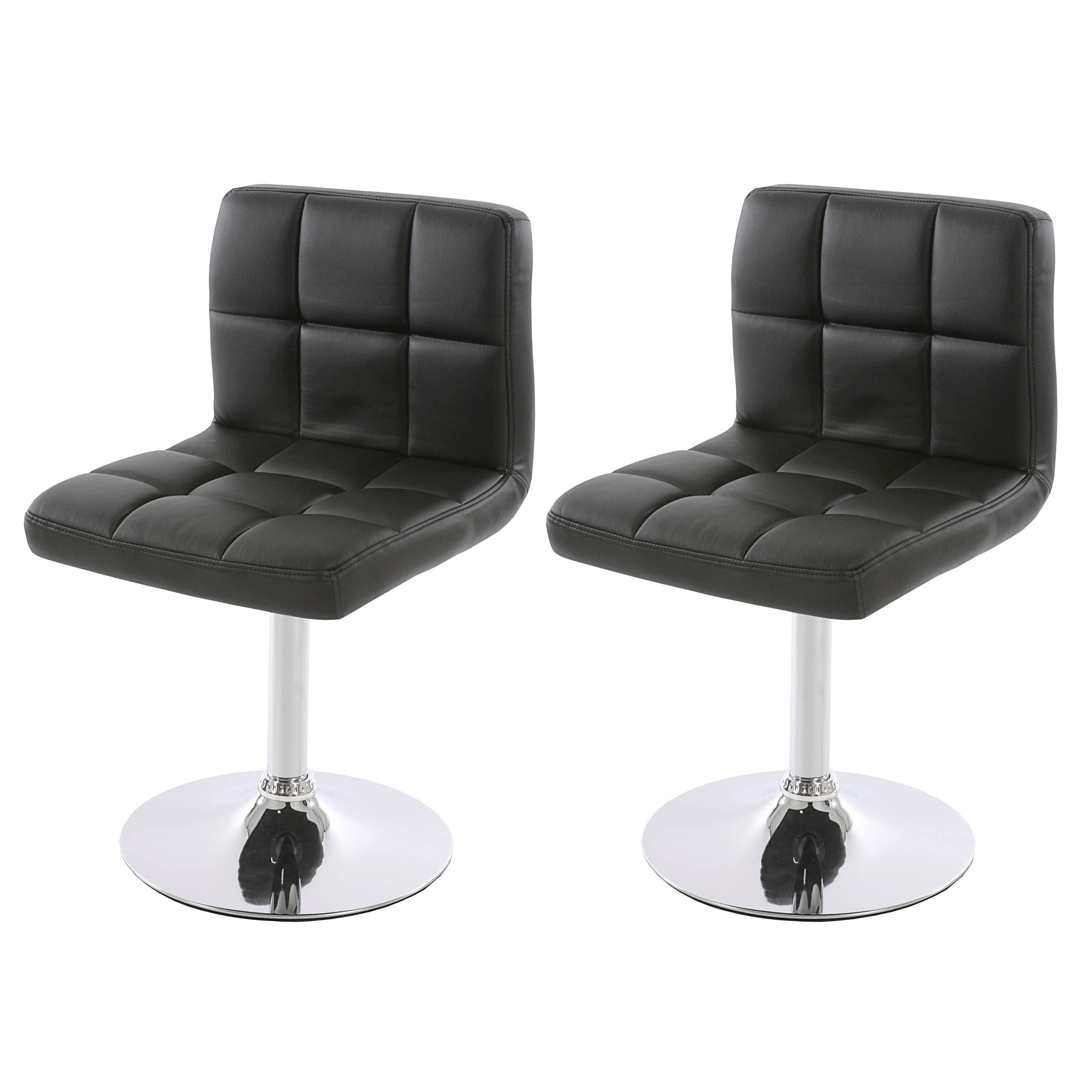 MCW Esszimmerstuhl Cadiz-2 (Set, 2 St), 2er-Set, Drehbar um 360°, Leicht zu reinigen, Bequeme Poslterung schwarz | schwarz | Stühle