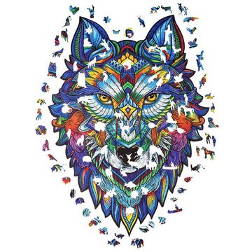 Unidragon Puzzle UNIDRAGON Holzpuzzle Tier – Majestätischer Wolf – 700 Teile, Puzzleteile