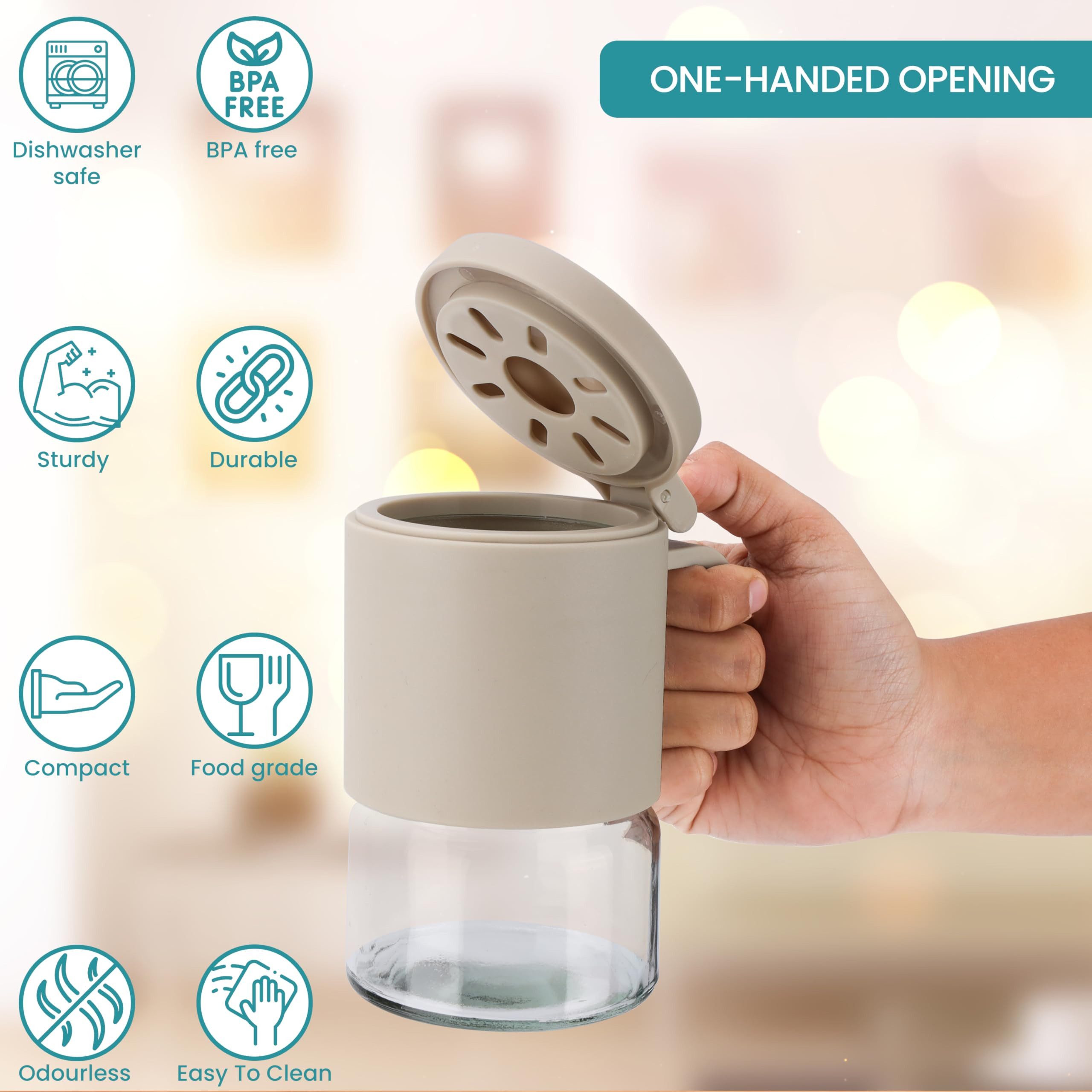 Belle Vous Gewürzstreuer Belle Vous 2er Gewürzdosen Set 350 ml mit Deckel und Löffel, (2-tlg)