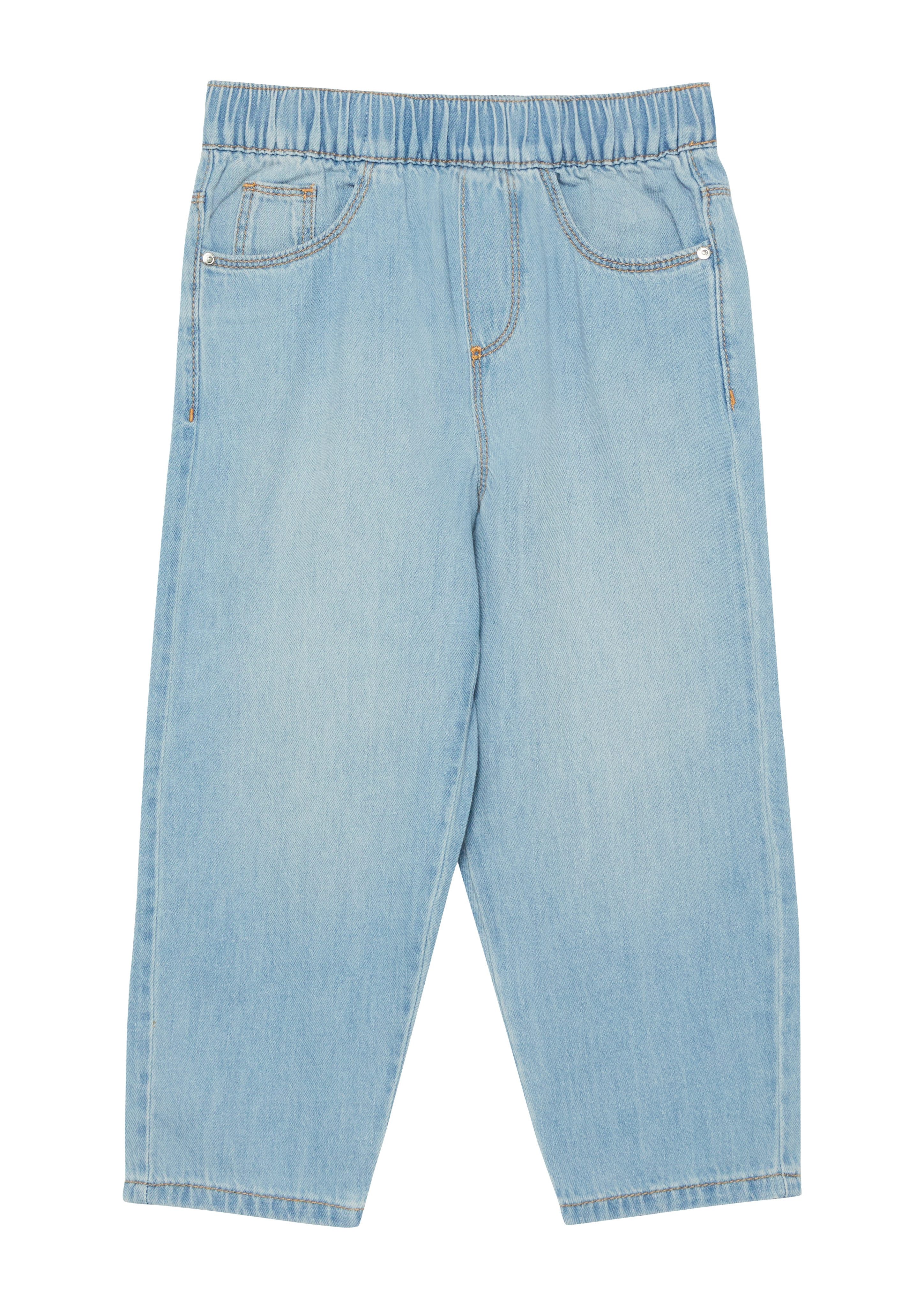 s.Oliver Junior Bequeme Jeans aus Denim, atmungsaktiv, pflegeleicht, unifarben, Casual-Stil
