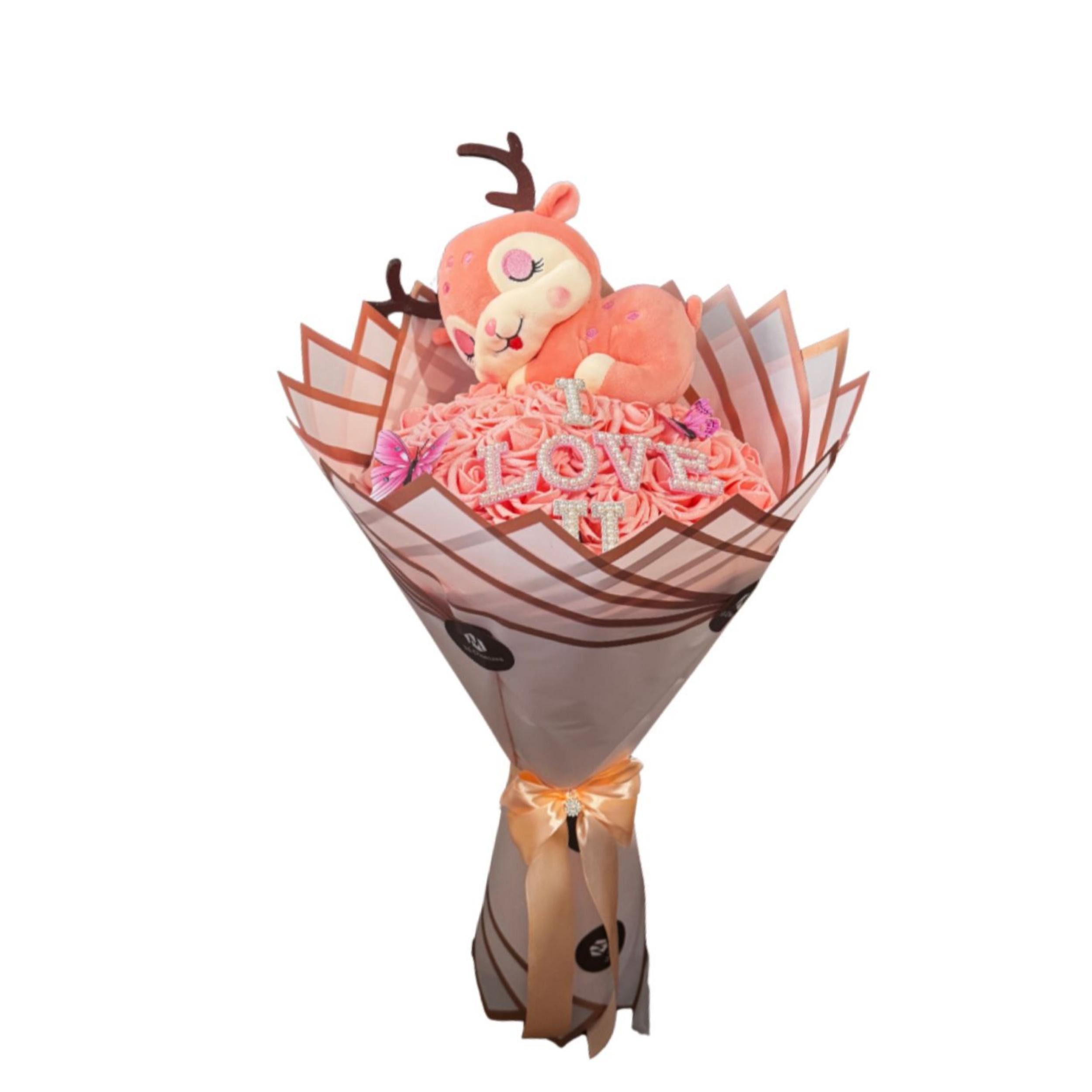 Kunstblumenstrauß Blumenstrauß / Rosen / Bouquets / Blumen / Künstliche Blu günstig online kaufen