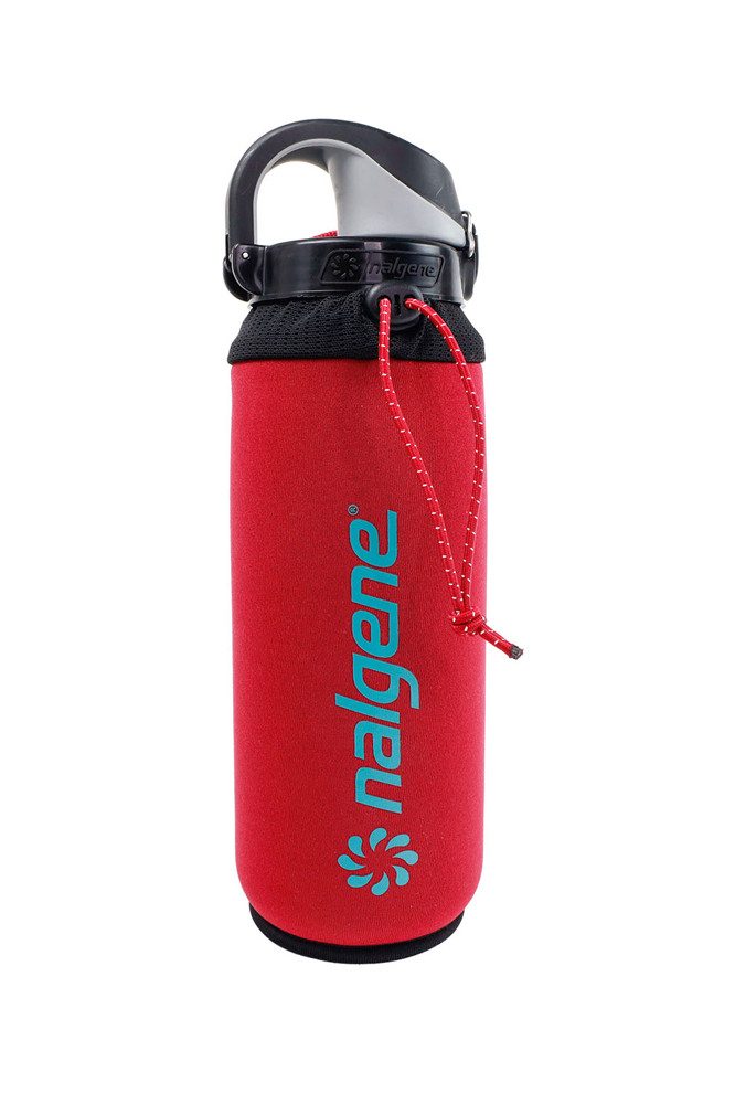 Nalgene Trinkflasche, Nalgene Flaschentasche Neopren klein - red bud