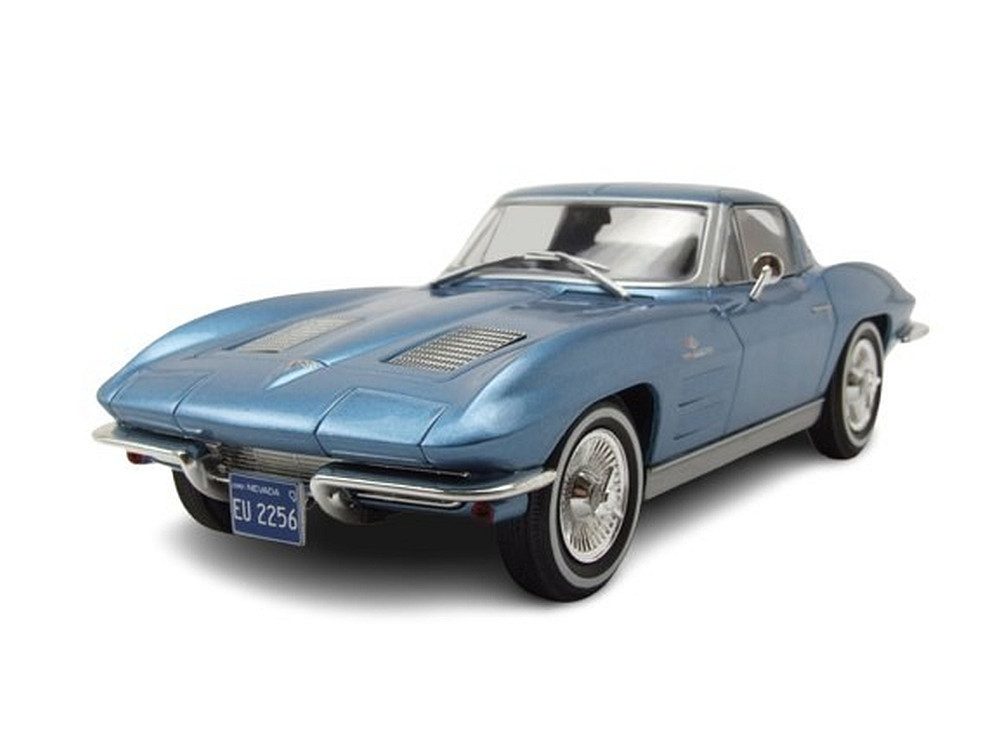 Whitebox Modellauto Chevrolet Corvette Stingray C2 1963 hellblau metallic, Maßstab 1:24