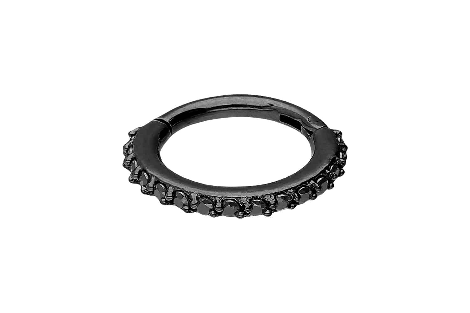 PIERCINGLINE Piercing-Set Chirurgenstahl Segmentring Clicker EINGEFASSTE günstig online kaufen