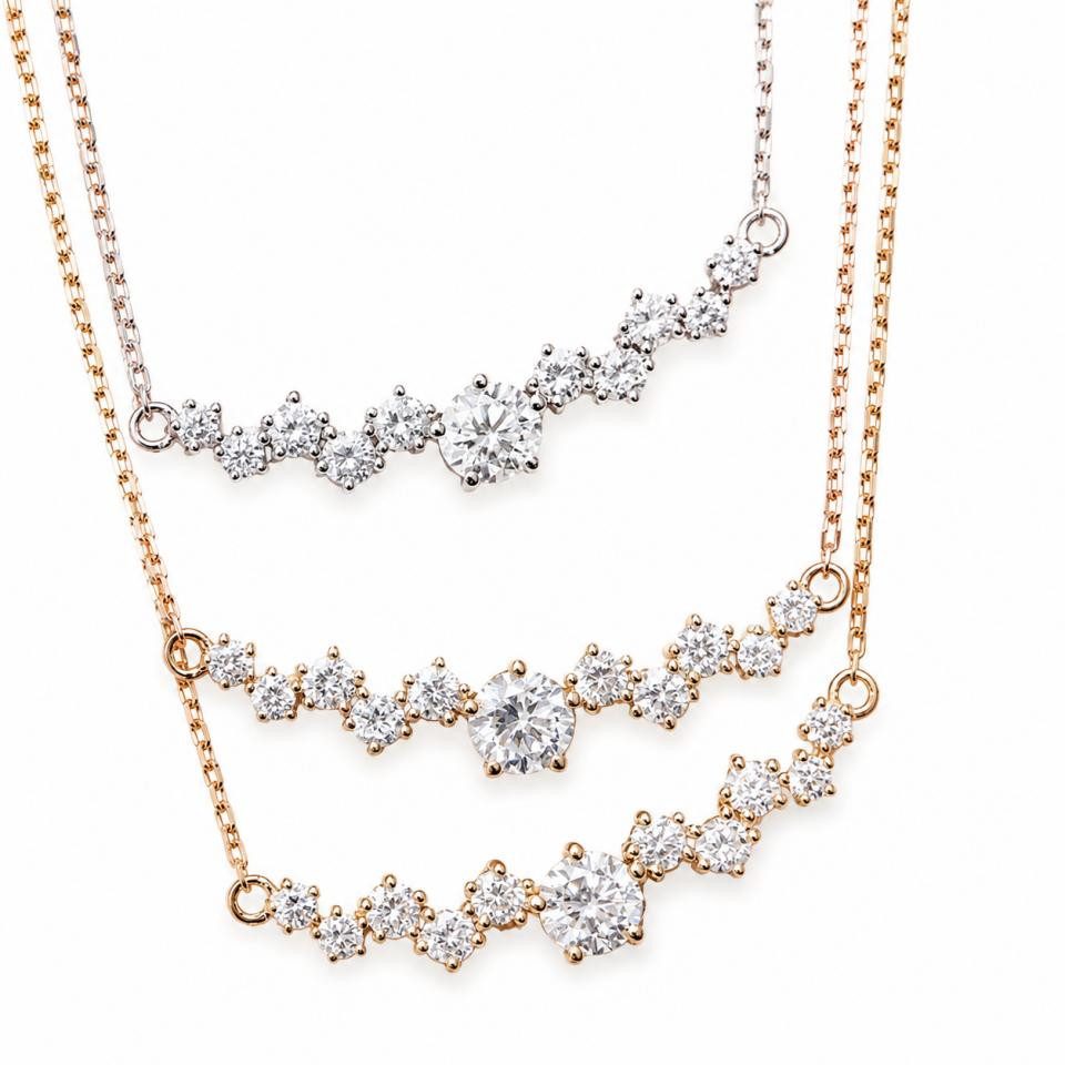 Jumpeak Kette mit Anhänger 0.5ct,Labor-Diamant Anhänger,14K Gold,Lab Grown Diamond,Kette Damen, D,VS1,Gliederungskette,Geschenk für Frau,Mutter,Ehefrau,IGI Zertifikat